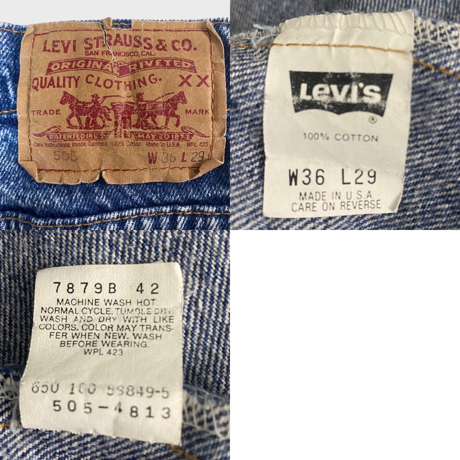 Levi's VINTAGE Levi's 505 Jeans Regular Fit Straight Men 36X29 Blue Denim USA Levi's 505 5-Pocket 29 Inseam Mens Size 36X29 Size US 36 / EU 52 - 8 Thumbnail