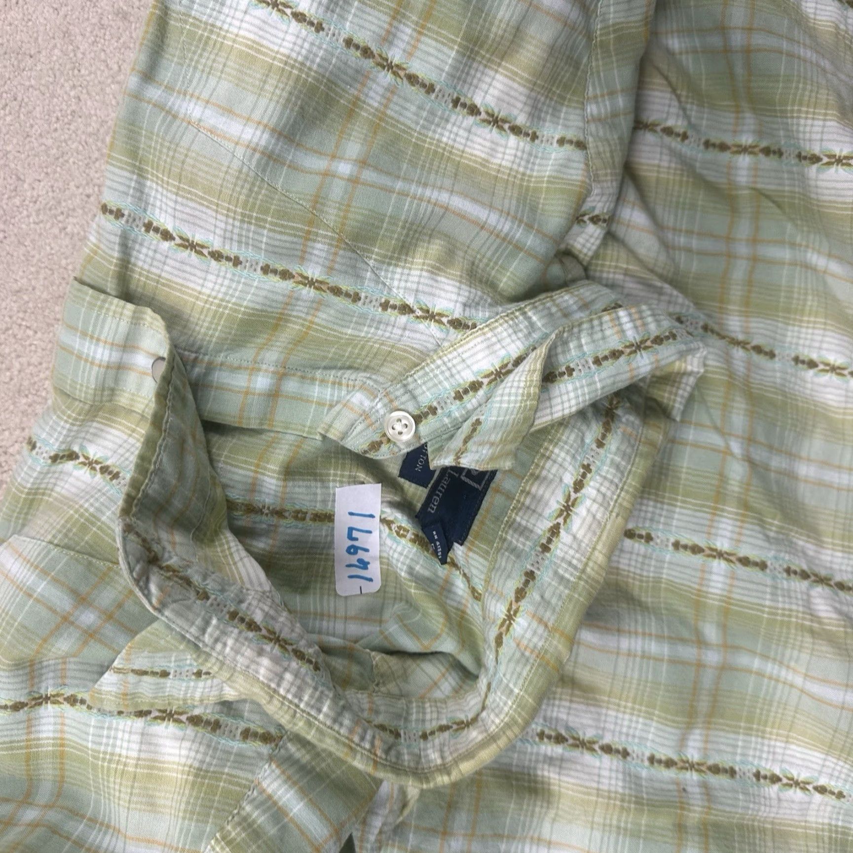 Polo Ralph Lauren VINTAGE Polo Ralph Lauren Pearl Snap Shirt Mens L Green Plaid Western Shirt Benjamin Size US L / EU 52-54 / 3 - 8 Thumbnail