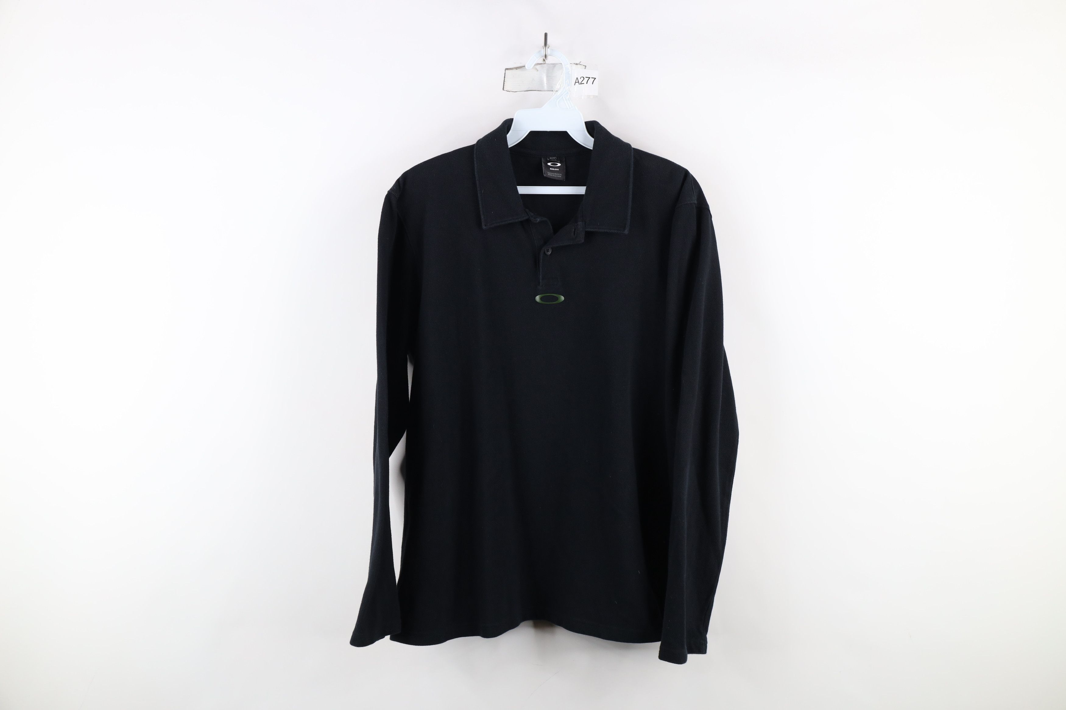 Oakley × Vintage Vintage Y2K Oakley O Logo Thermal Knit Long Sleeve Polo Size US L / EU 52-54 / 3 - 1 Thumbnail