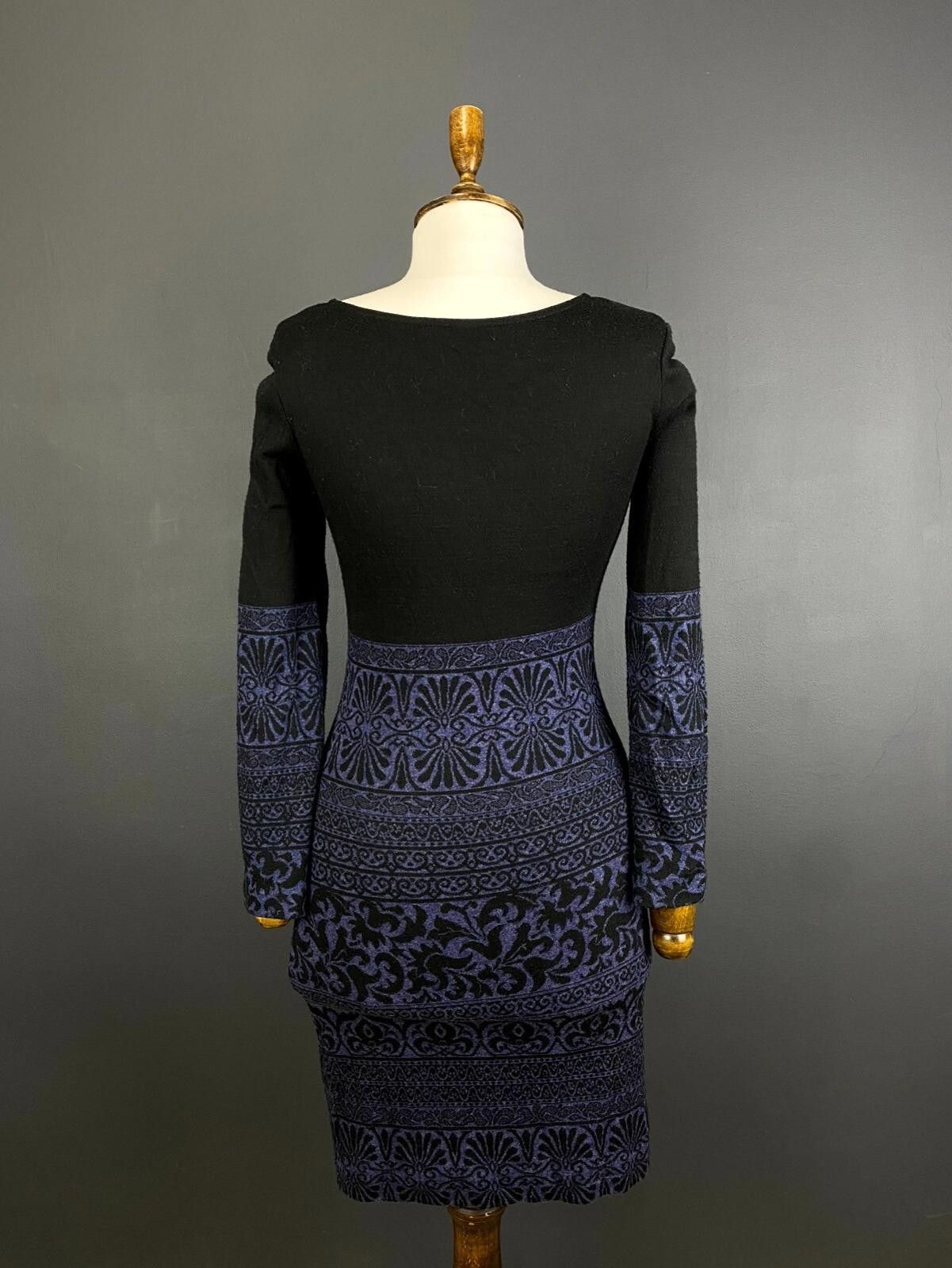Designer Ana Alcazar Black Floral Evening Aztec Midi Dress Size 34 Size M / US 6-8 / IT 42-44 - 5 Thumbnail