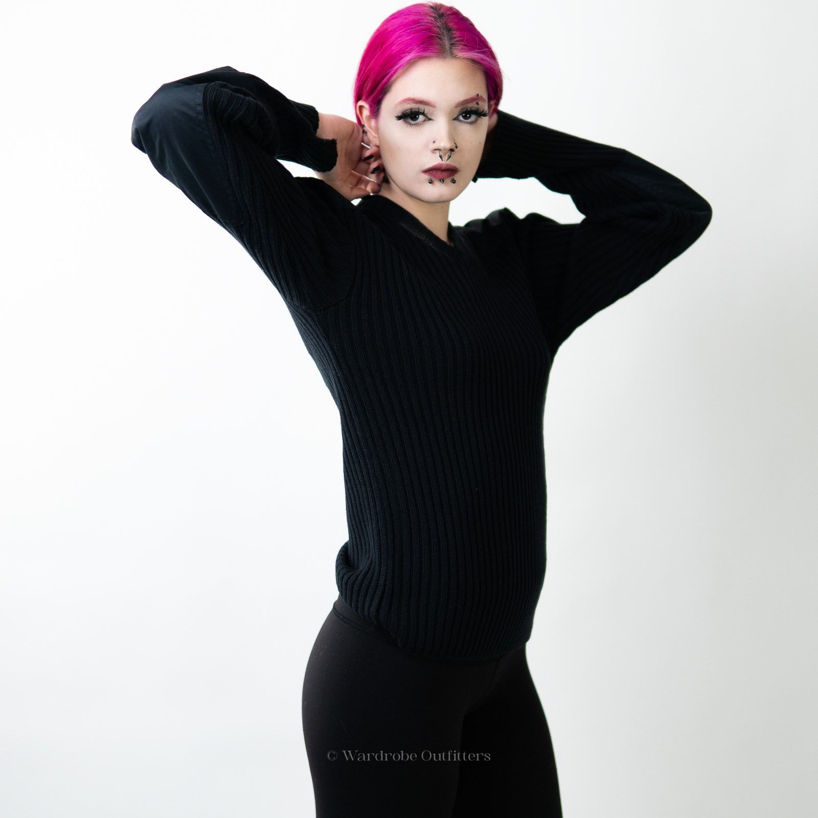 Designer Blauer THICK V-Neck Classic Ribbed Knit Sweater - S Size S / US 4 / IT 40 - 9 Thumbnail