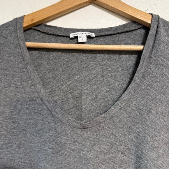 James Perse James Perse Standard Grey Scoop Neck Tee Size 2 Size S / US 4 / IT 40 - 4 Thumbnail