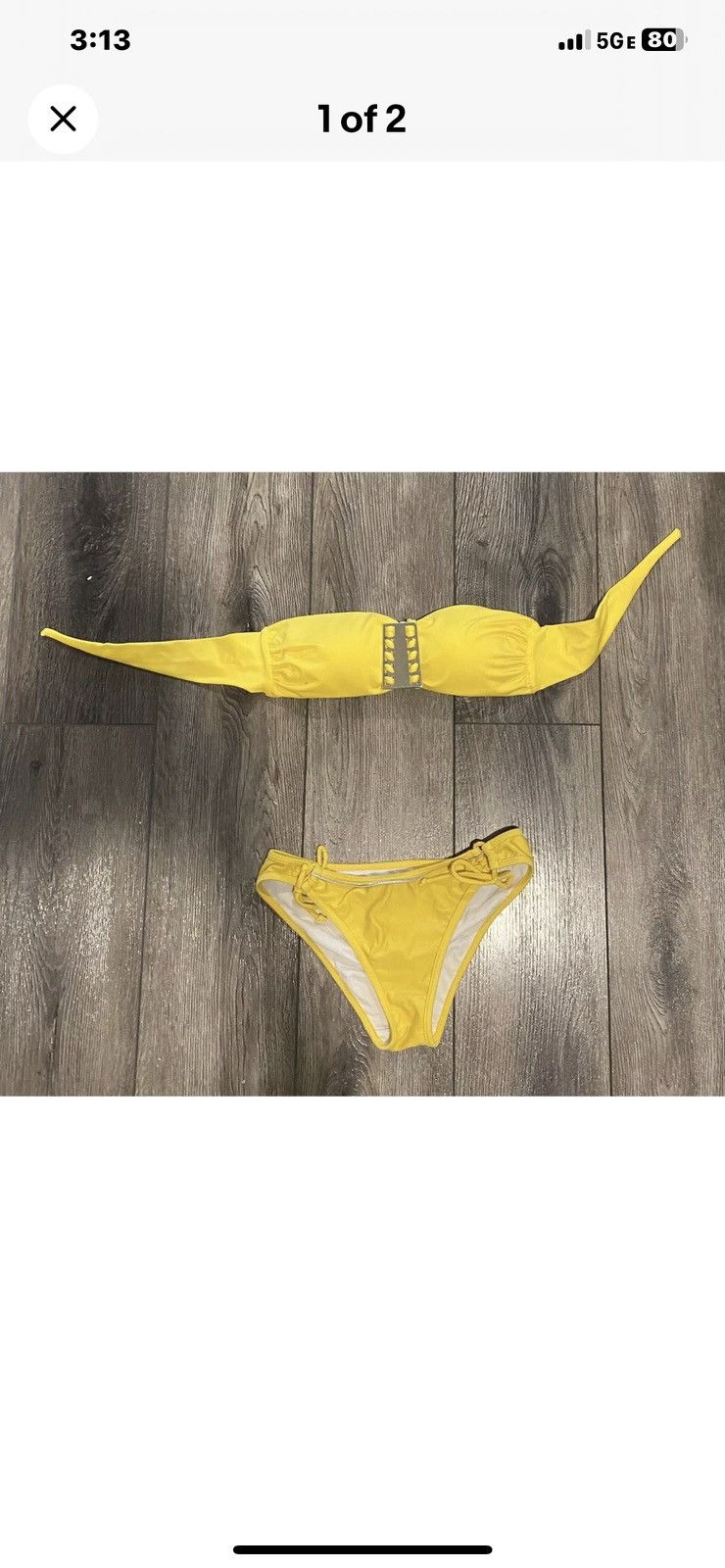 Other NEW W/TAGS Yellow Two Piece Swim Suit Size 30" / US 8 / IT 44 - 1 Thumbnail