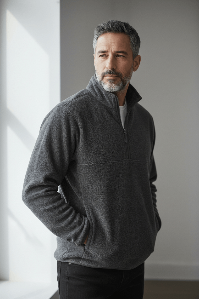 Uniqlo Vintage 90's UNIQLO Grey Fleece Sweatshirts Sherpa Pullover Size US L / EU 52-54 / 3 - 1 Thumbnail