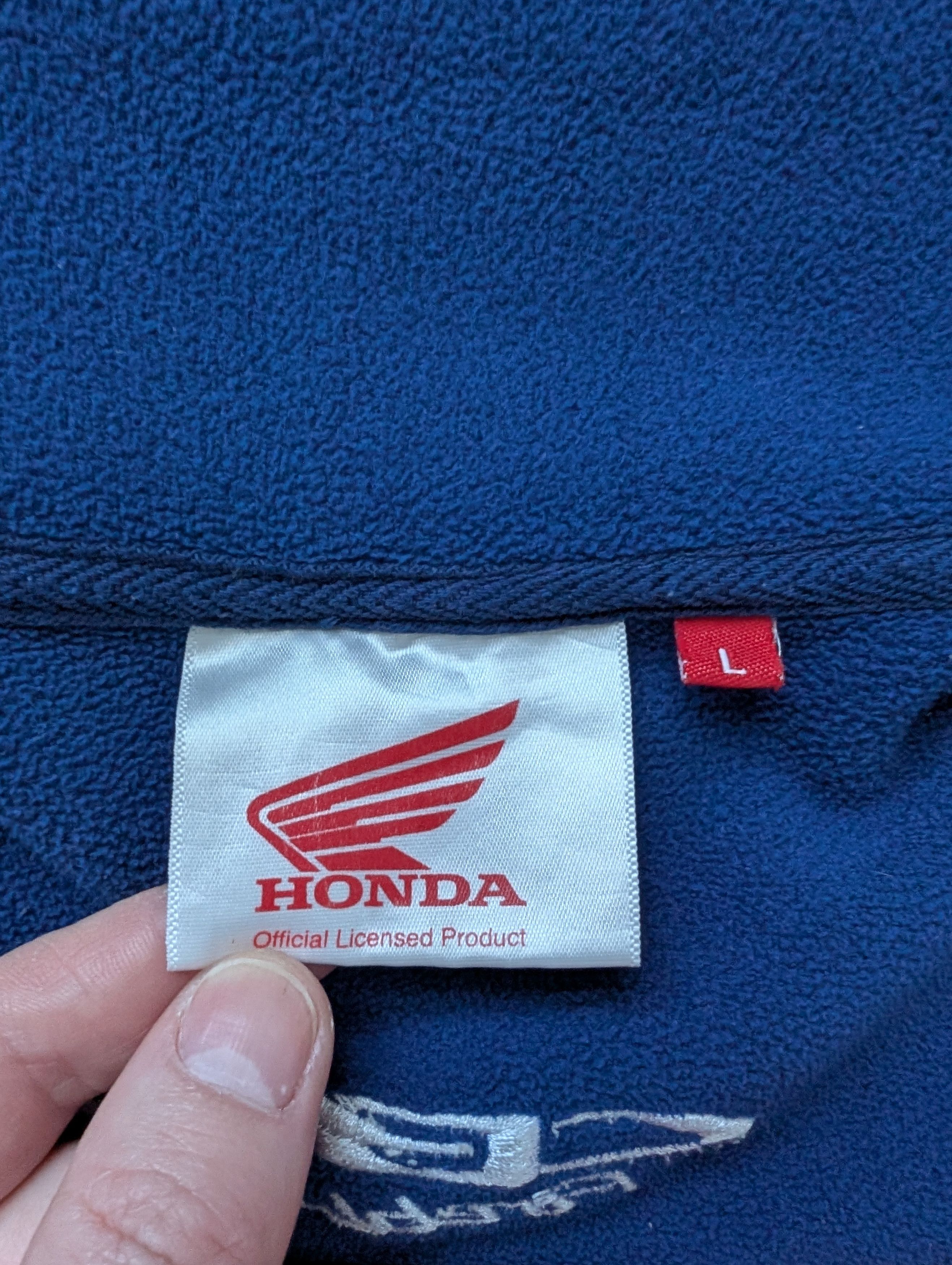 Honda Vintage Honda Racing Fleece Mens Moto Zip Jacket Size US L / EU 52-54 / 3 - 6 Thumbnail