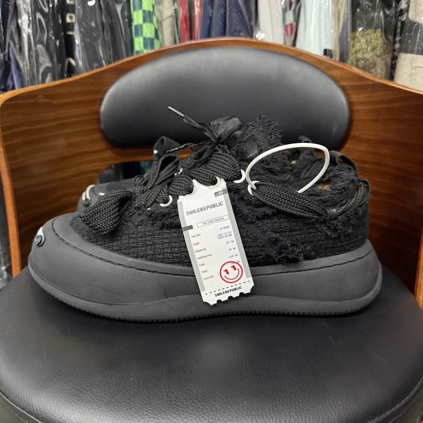 Other Smile SR Black Cross Distressed Platform Canvas 42 Mint Size US 9 / EU 42 - 6 Thumbnail