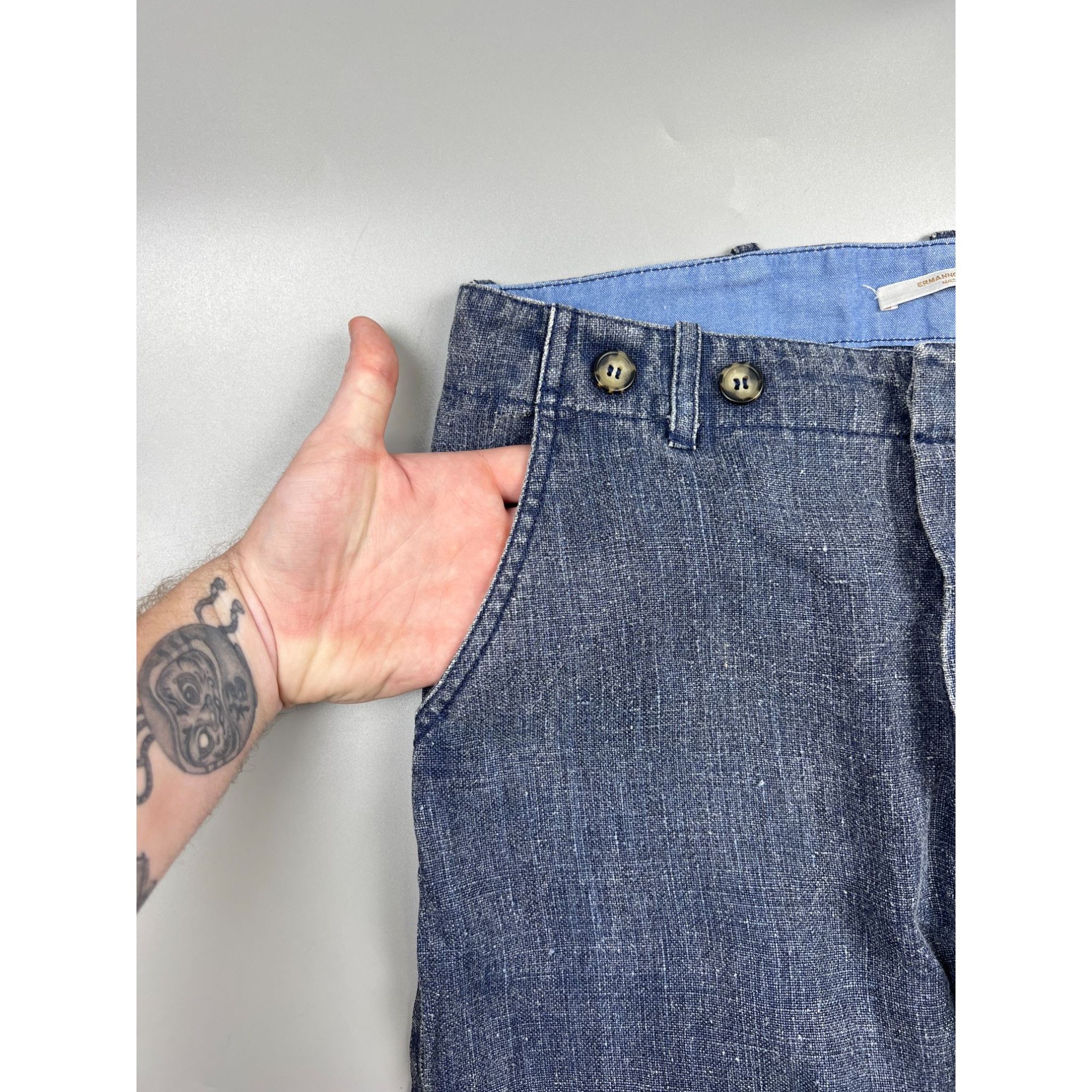 Ermanno Gallamini Ermanno Gallamini Linen Stonewashed Pants (Y0951) Size US 30 / EU 46 - 3 Thumbnail