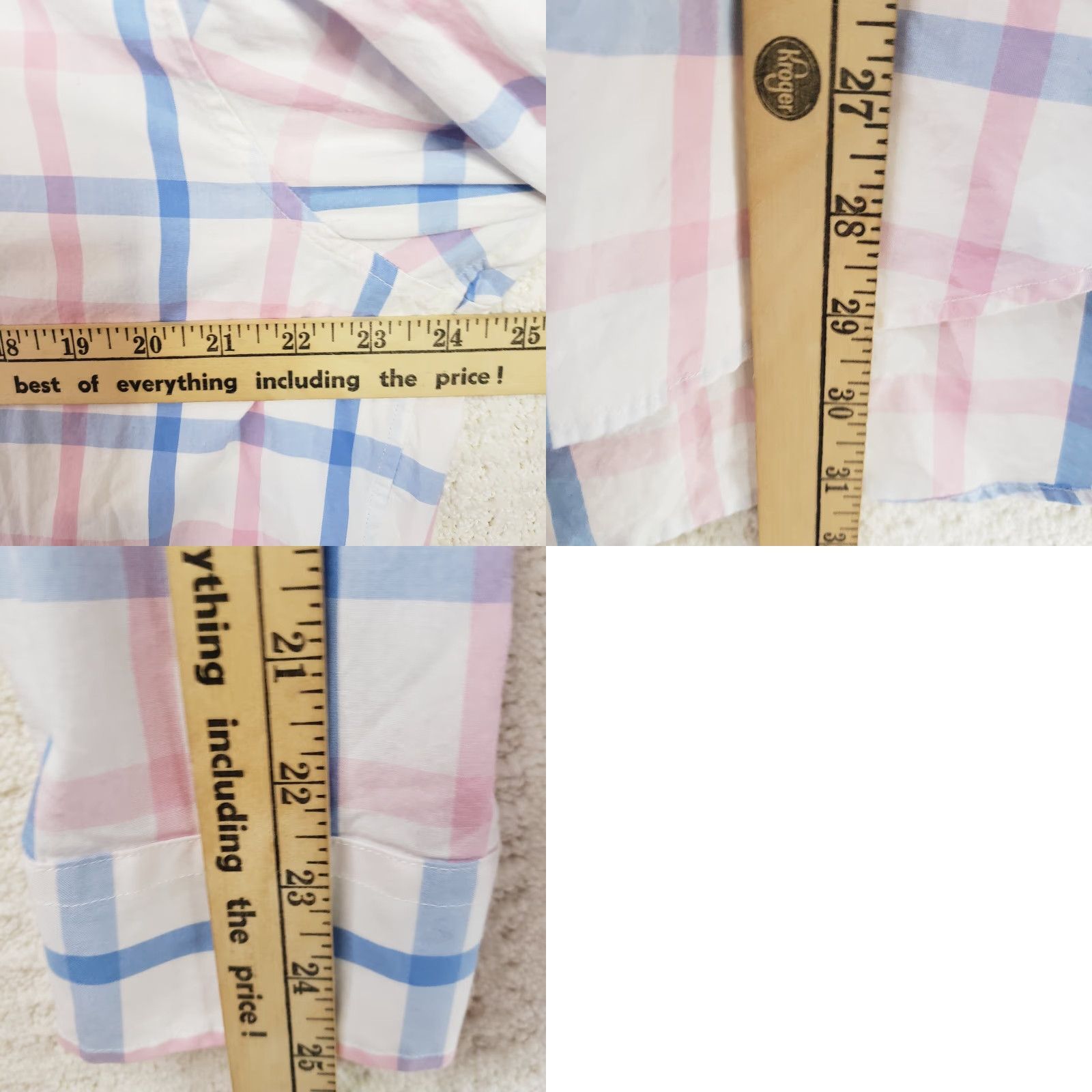 Vineyard Vines Vineyard Vines Shirt LS Men L Pink Blue White Plaid Button-Down Embroidered Whale Logo Classic Casual Dress Workwear Sweater? Size US L / EU 52-54 / 3 - 9 Thumbnail