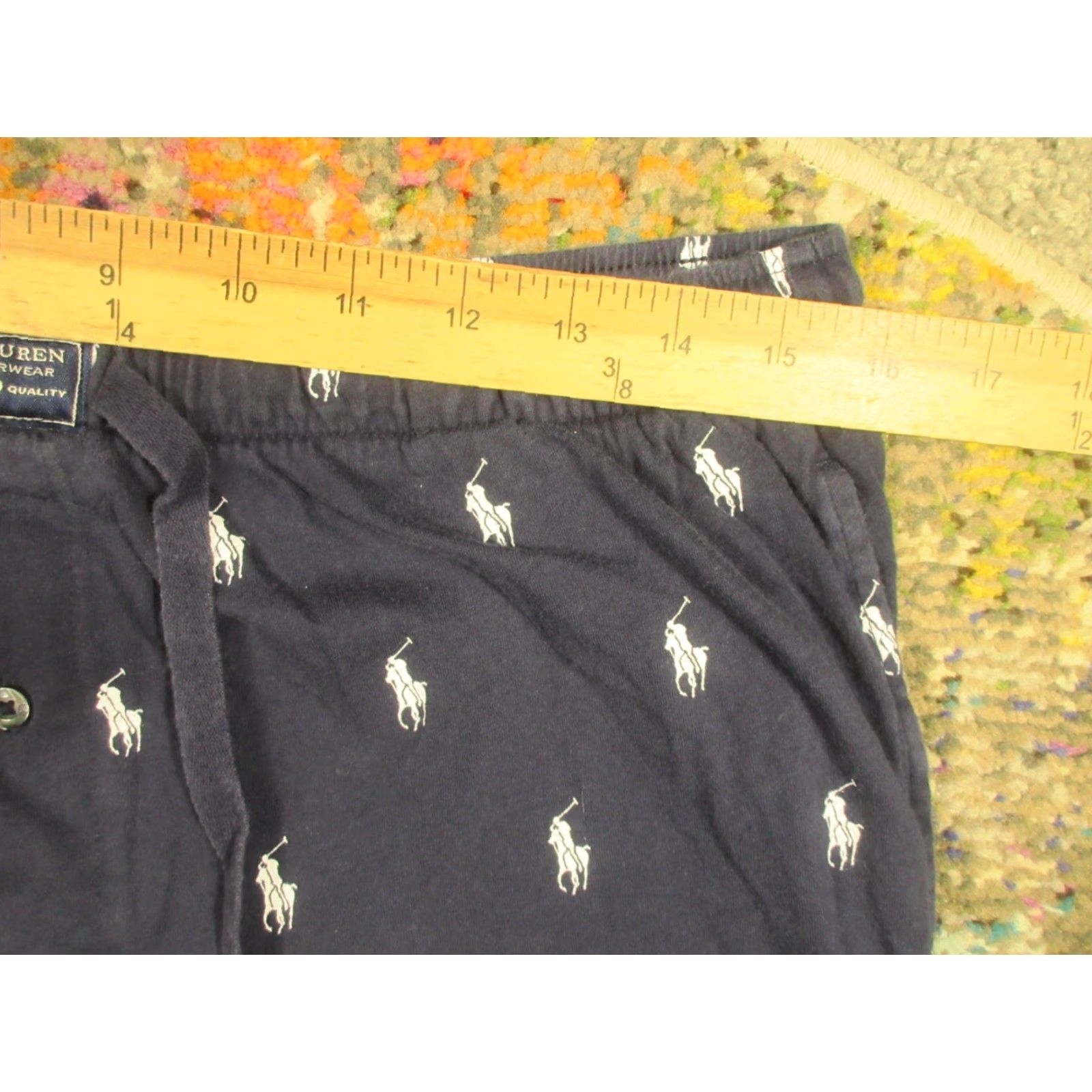 Polo Ralph Lauren VINTAGE? POLO RALPH LAUREN Pants Mens L Blue Pajama Pony All Over Print Lounge Cotton Size US L / EU 52-54 / 3 - 6 Thumbnail