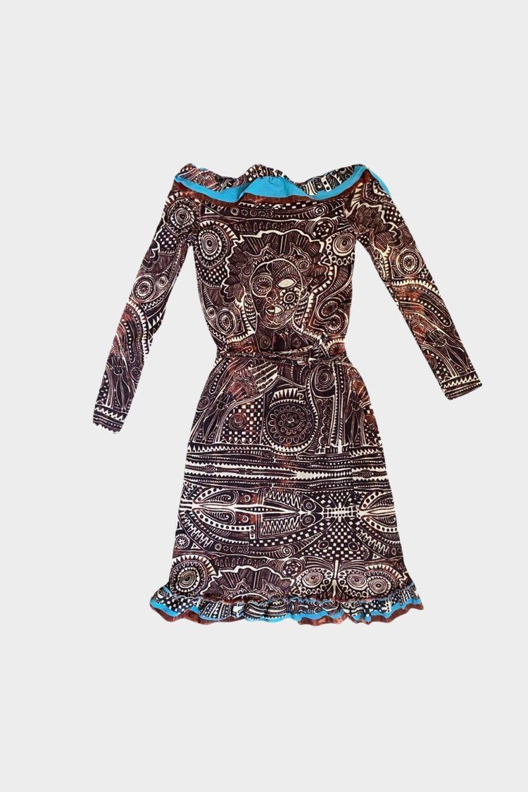 Jean Paul Gaultier o1tko10125 Classique Trival Mesh Rufffle Cardigan Dress Size L / US 10 / IT 46 - 5 Thumbnail