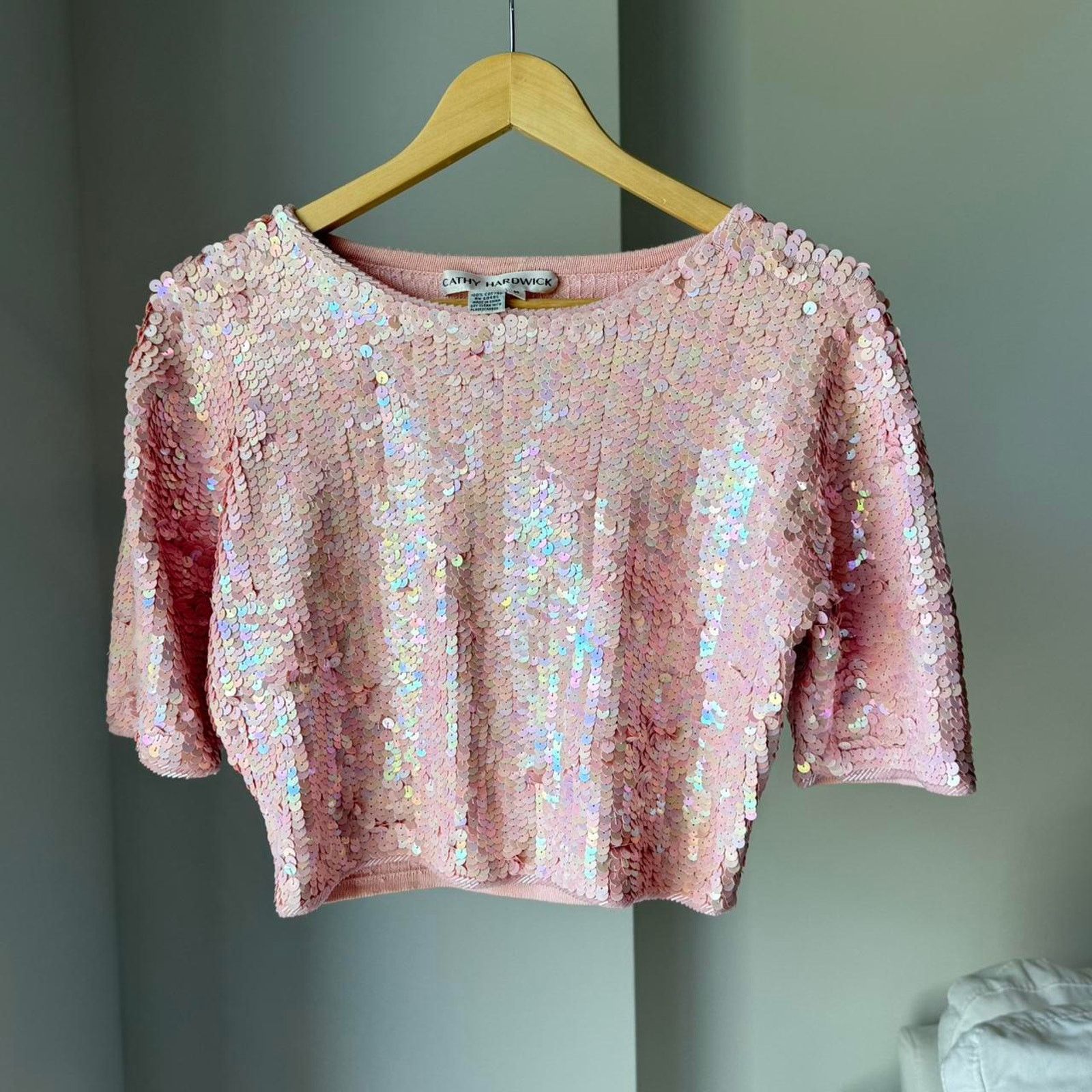 Vintage Vintage cathy hardwick pink sequin beaded Size M / US 6-8 / IT 42-44 - 3 Thumbnail