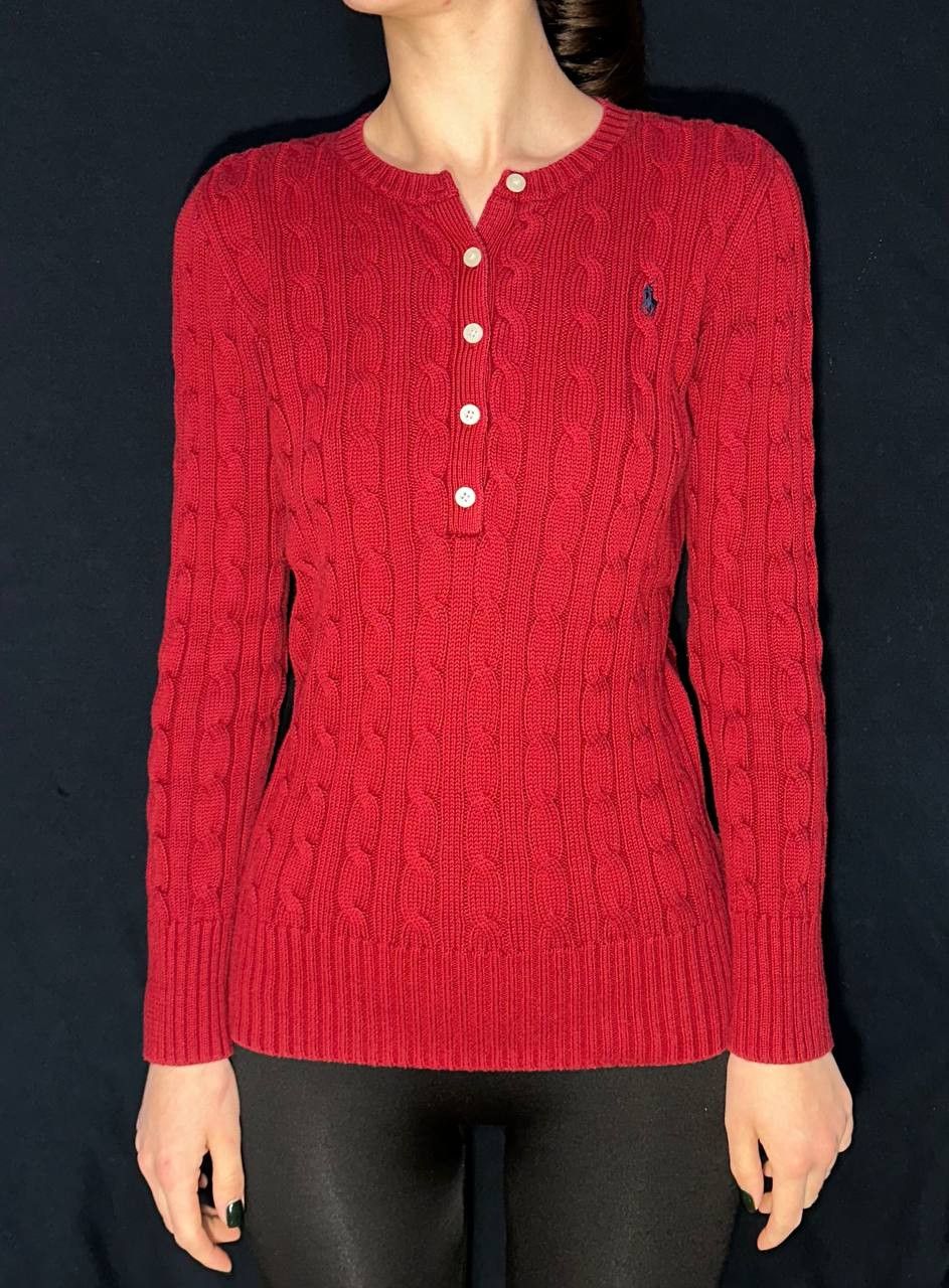 Polo Ralph Lauren Polo Ralph Lauren Sweater Cable-Knit Pullover Preppy classic Size S / US 4 / IT 40 - 1 Thumbnail