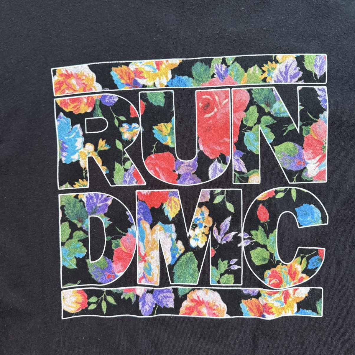 RUN DMC × Rap Tees RUN DMC Floral Logo T-Shirt Size M / US 6-8 / IT 42-44 - 4 Thumbnail