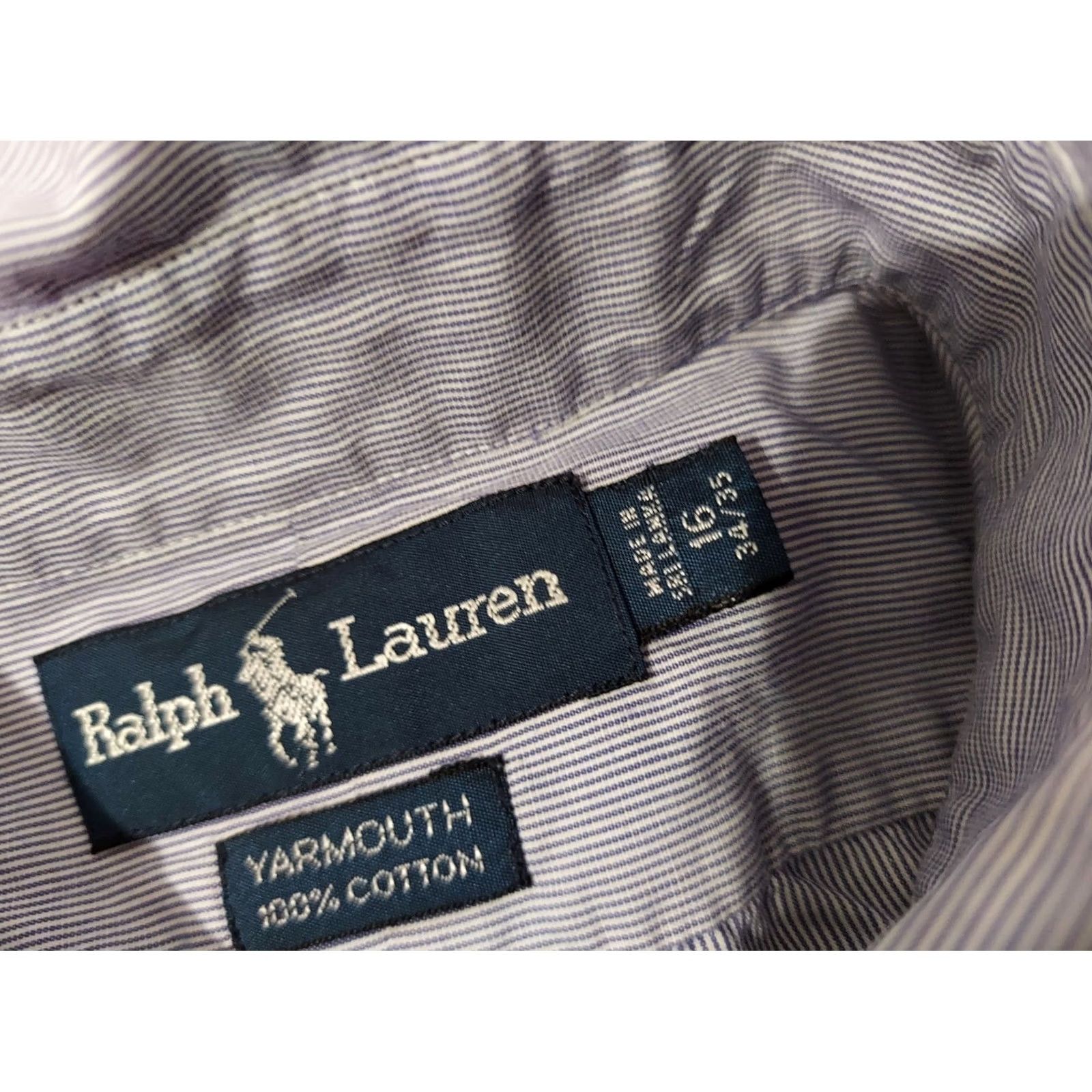 Polo Ralph Lauren Polo Ralph Lauren Dress Shirt Mens Blue Cotton 16 34 35 Button Shirt Regular Size 16 Blue Cotton Mens Dress Shirt Size 42R - 3 Thumbnail