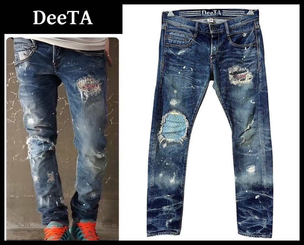 Japanese Brand DEETA Men's Slim Straight Selvedge Jeans Size US 32 / EU 48 - 1 Thumbnail