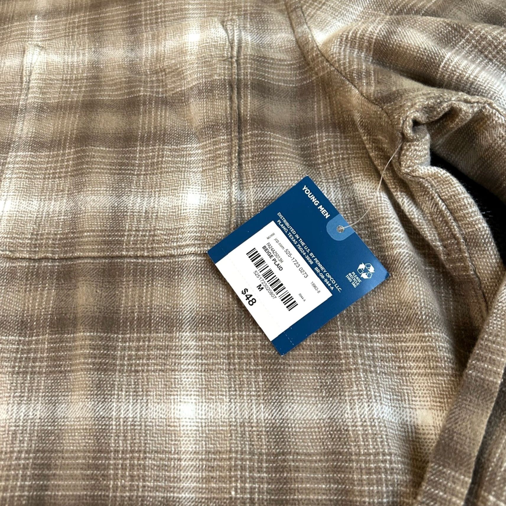 Vintage Arizona Jean Co. Hooded Flannel Shirt Plaid Button-Up Long Sleeve Mens Medium Brown Size US M / EU 48-50 / 2 - 4 Thumbnail
