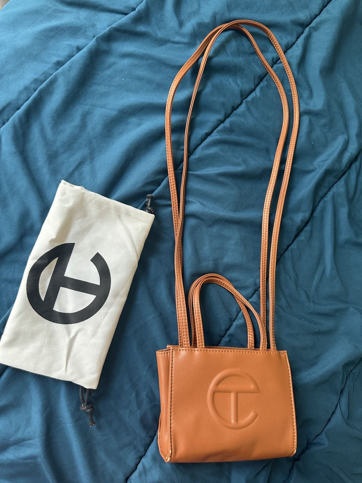 Telfar Vegan Leather Small Shopping Bag Tan Size ONE SIZE - 1 Thumbnail
