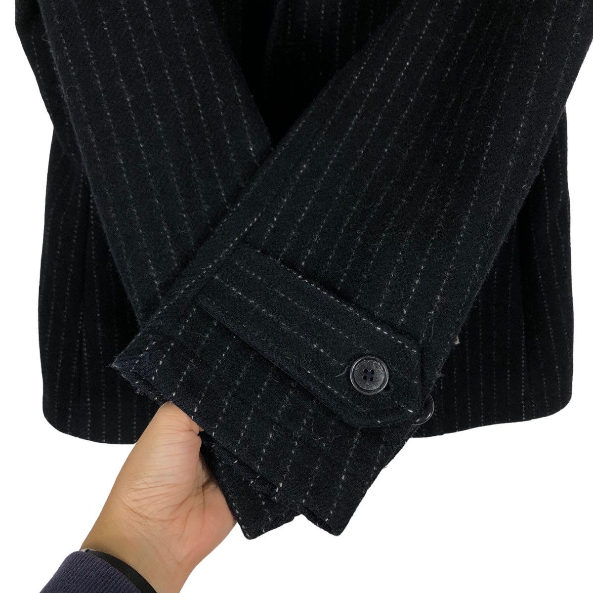 Japanese Brand 🔥90’s Double Breast Biker Jacket Ships Luxury Stripe Design Size US L / EU 52-54 / 3 - 11 Thumbnail