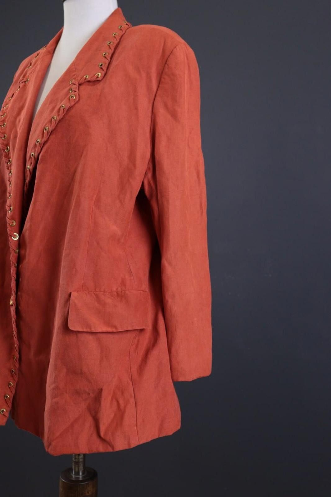 Christian Dior Monsieur Mondi Silk Linen Red Single Breasted Trench Coat Size 44 Size M / US 6-8 / IT 42-44 - 7 Thumbnail