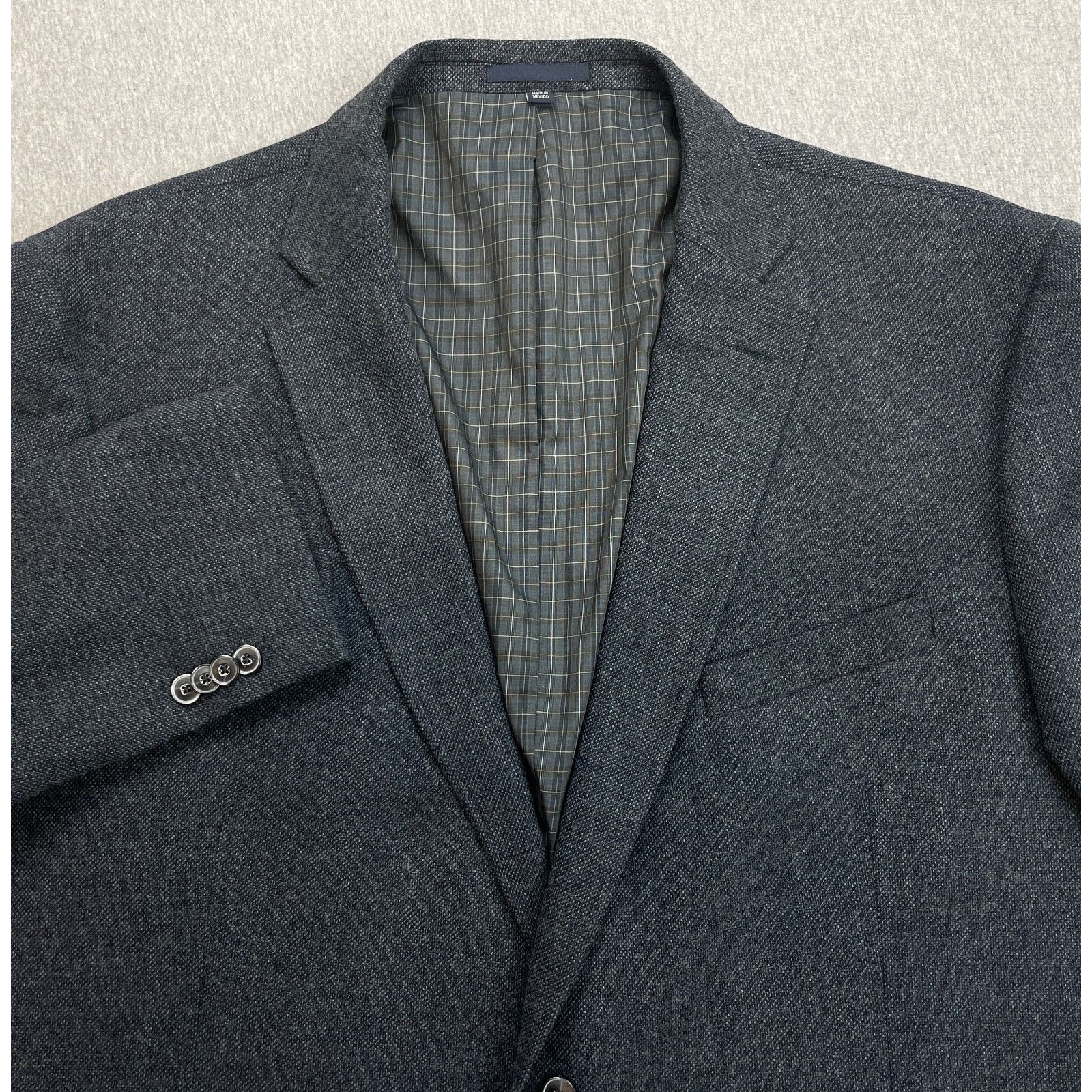 Jos. A. Bank Jos A Bank 1905 Blazer Mens 48R Hopsack Speckled Wool Blend Size 48R - 1 Thumbnail