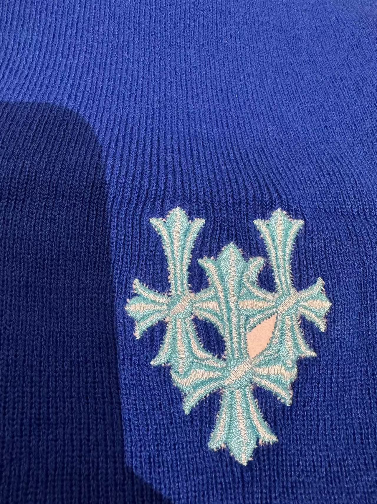 Chrome Hearts Chrome Hearts Embroidered Triple Crosses CH Script Beanie Size ONE SIZE - 4 Thumbnail