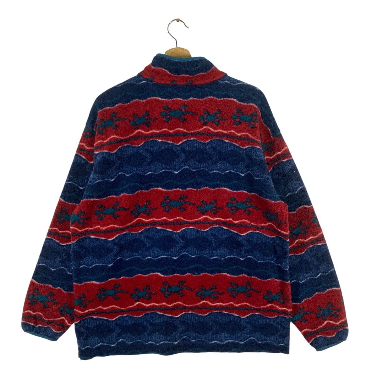 L.L. Bean × Patagonia Vintage L.L. Bean Red Multi Fleece Half Button Size US M / EU 48-50 / 2 - 11 Thumbnail