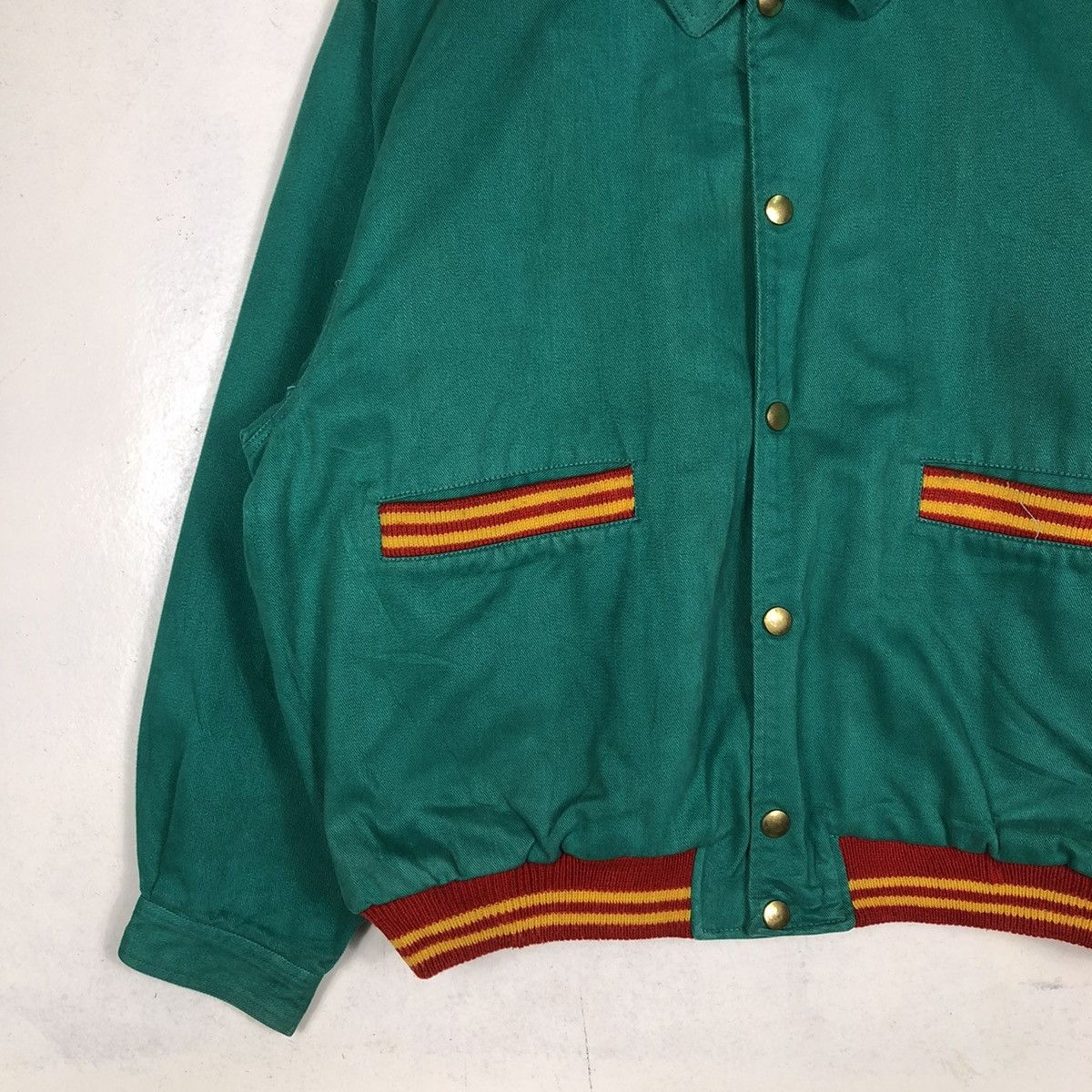 Japanese Brand 📌VINTAGE BOMBER JACKET JIRO JIRO BIG LOGO SPELL OUT Size US L / EU 52-54 / 3 - 6 Thumbnail