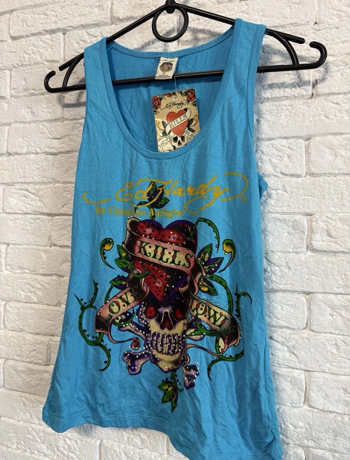 Ed Hardy Ed Hardy By Christian Audigier Brand New Woman Tank Top Y2K Size M / US 6-8 / IT 42-44 - 2 Thumbnail