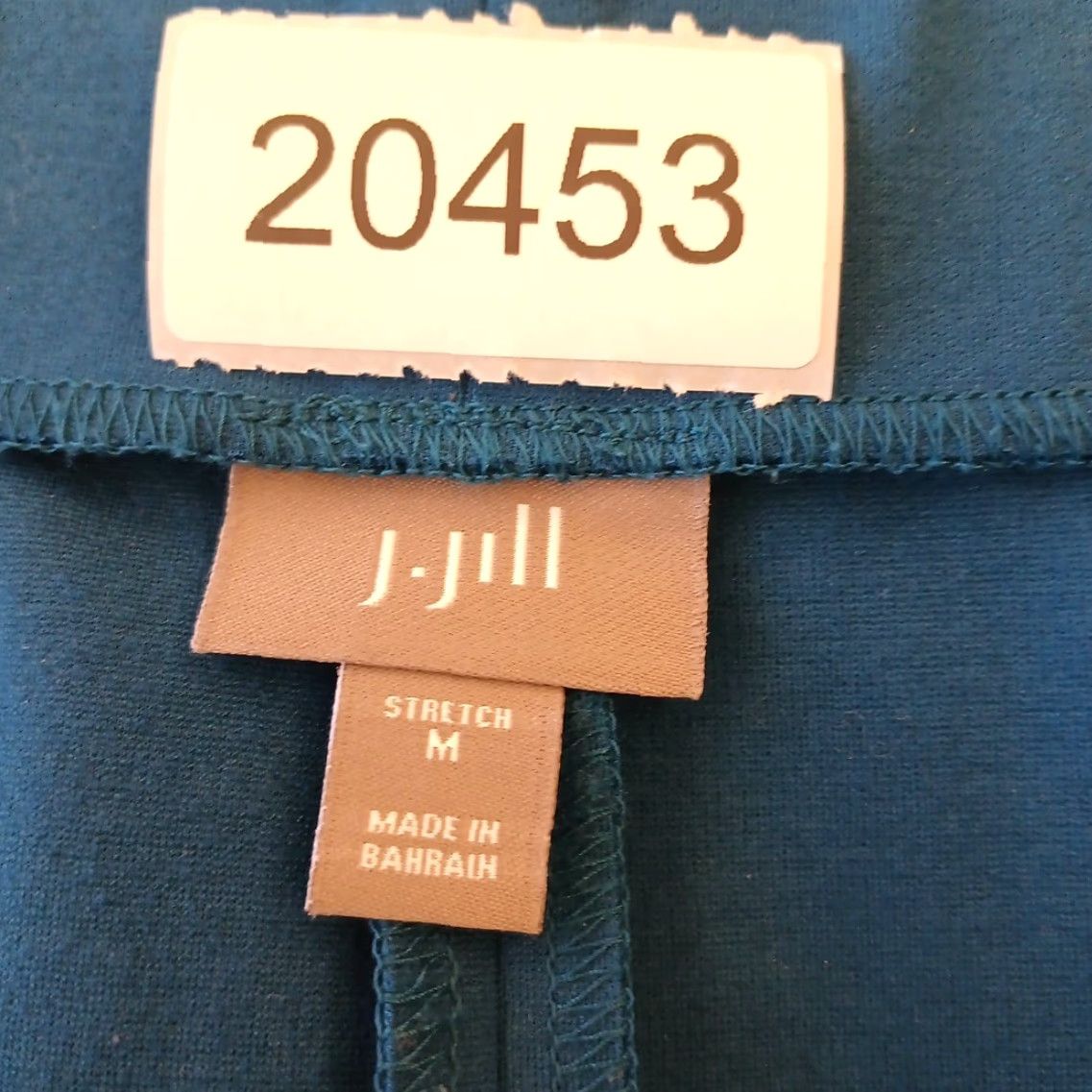 J. Jill J.Jill Skirt Knee Length Blue M Elastic Waist Slit Stretch Pull On Pencil Straight Women Size 32" / US 10 / IT 46 - 6 Thumbnail