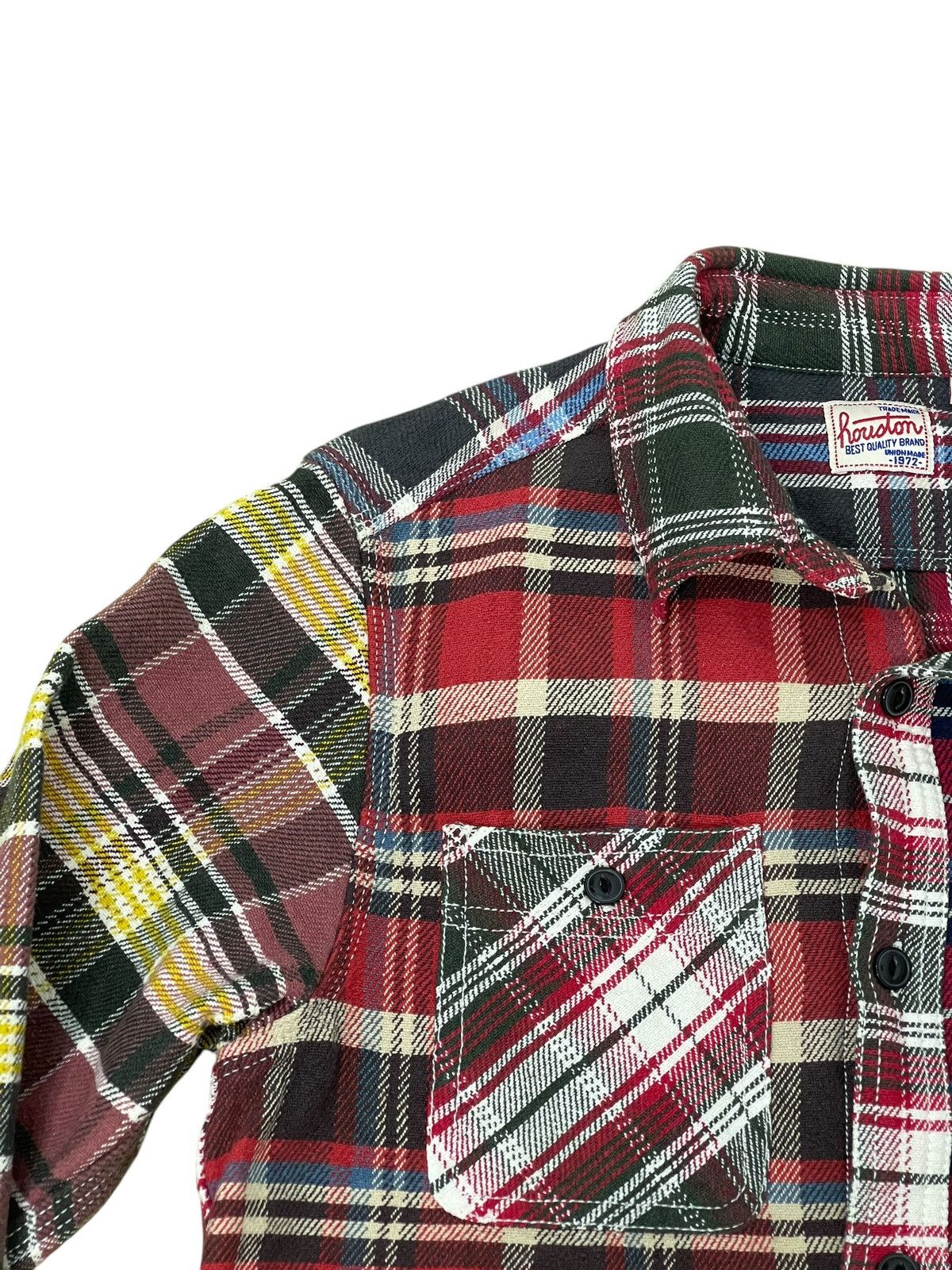 Japanese Brand Multi Plaid Houston Union Made Flannel Shirt Workwear 6🟩7 Size US M / EU 48-50 / 2 - 8 Thumbnail
