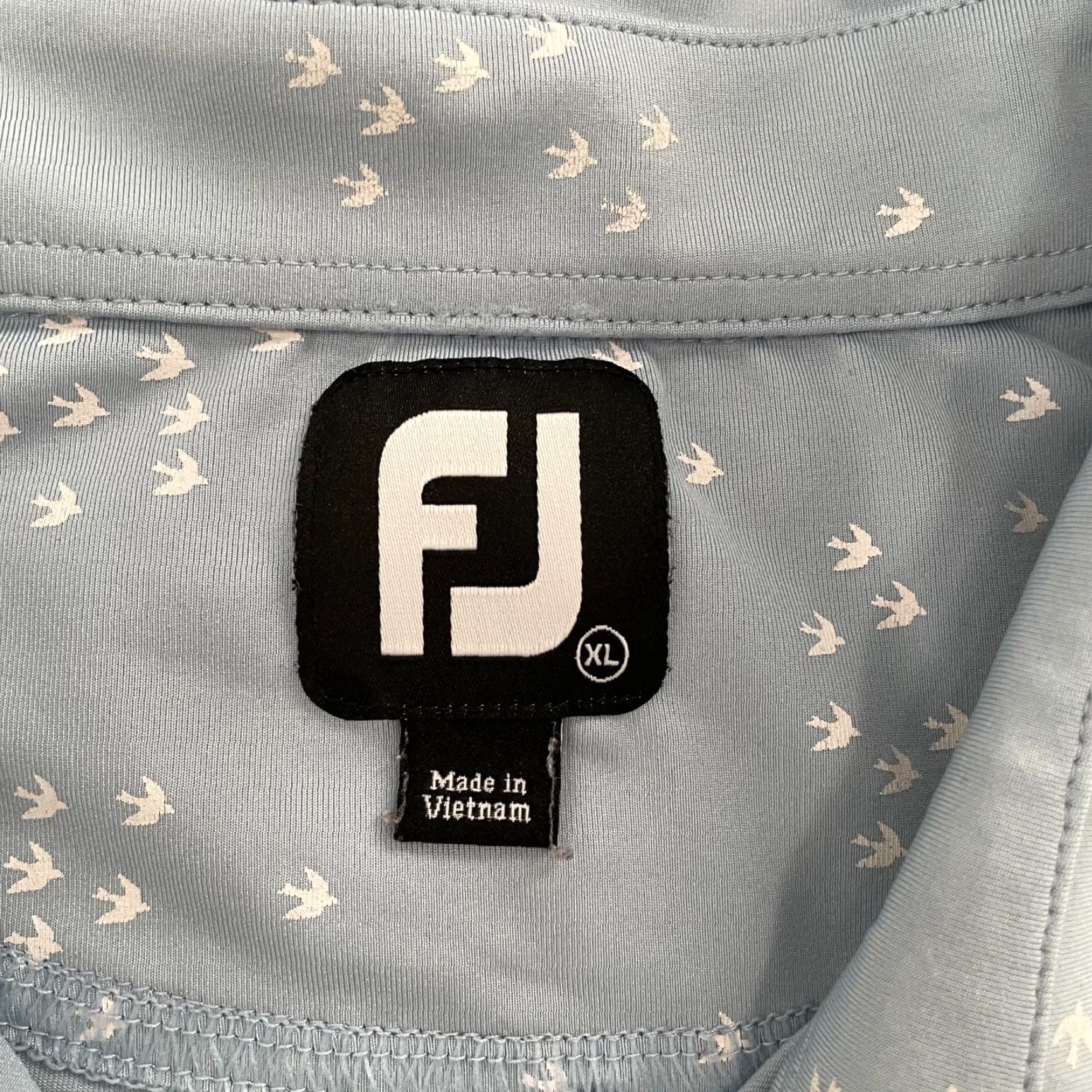 Footjoy Footjoy Polo Adult XL Blue Bird Print Golf PGA National Mens Shirt Size US XL / EU 56 / 4 - 6 Thumbnail