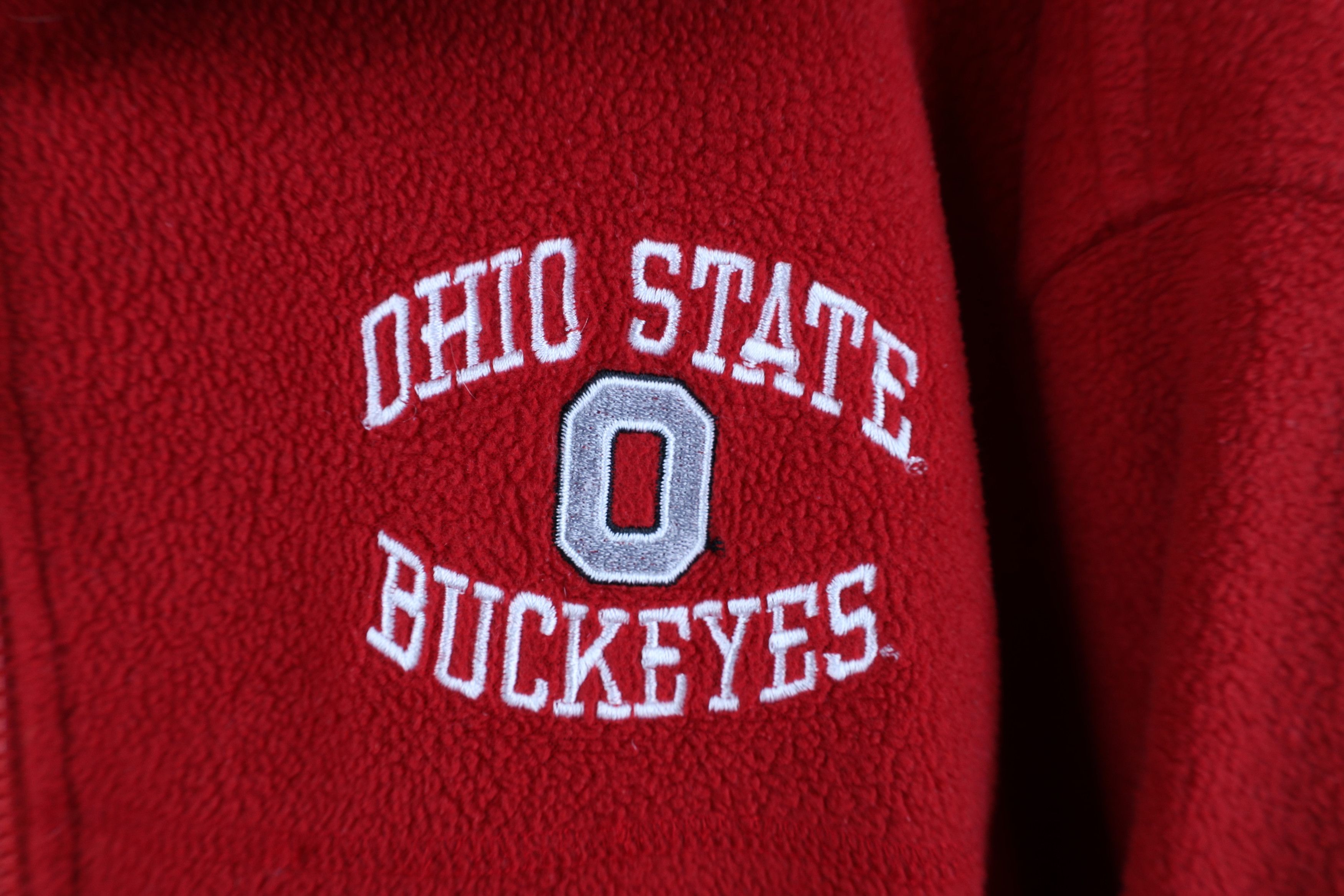 Vintage Vintage 90s Ohio State University Half Zip Fleece Sweater Size US XXL / EU 58 / 5 - 4 Thumbnail