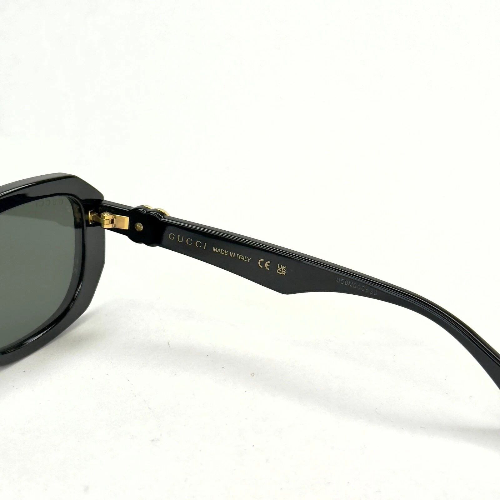 Gucci GUCCI Black 1535 Geometric Gold Gg1535S Sunglasses 001 Size ONE SIZE - 3 Thumbnail