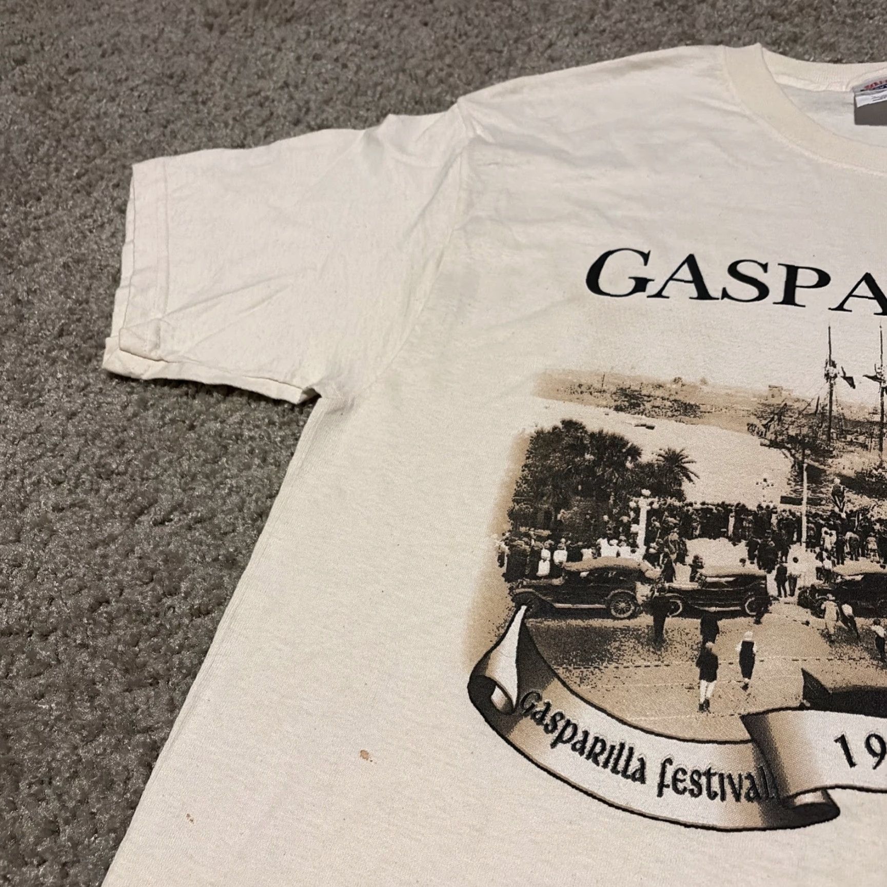Hanes VINTAGE Hanes T-Shirt Florida Gasparilla Festival Tampa 2000s White M Men Medium Size US M / EU 48-50 / 2 - 4 Thumbnail