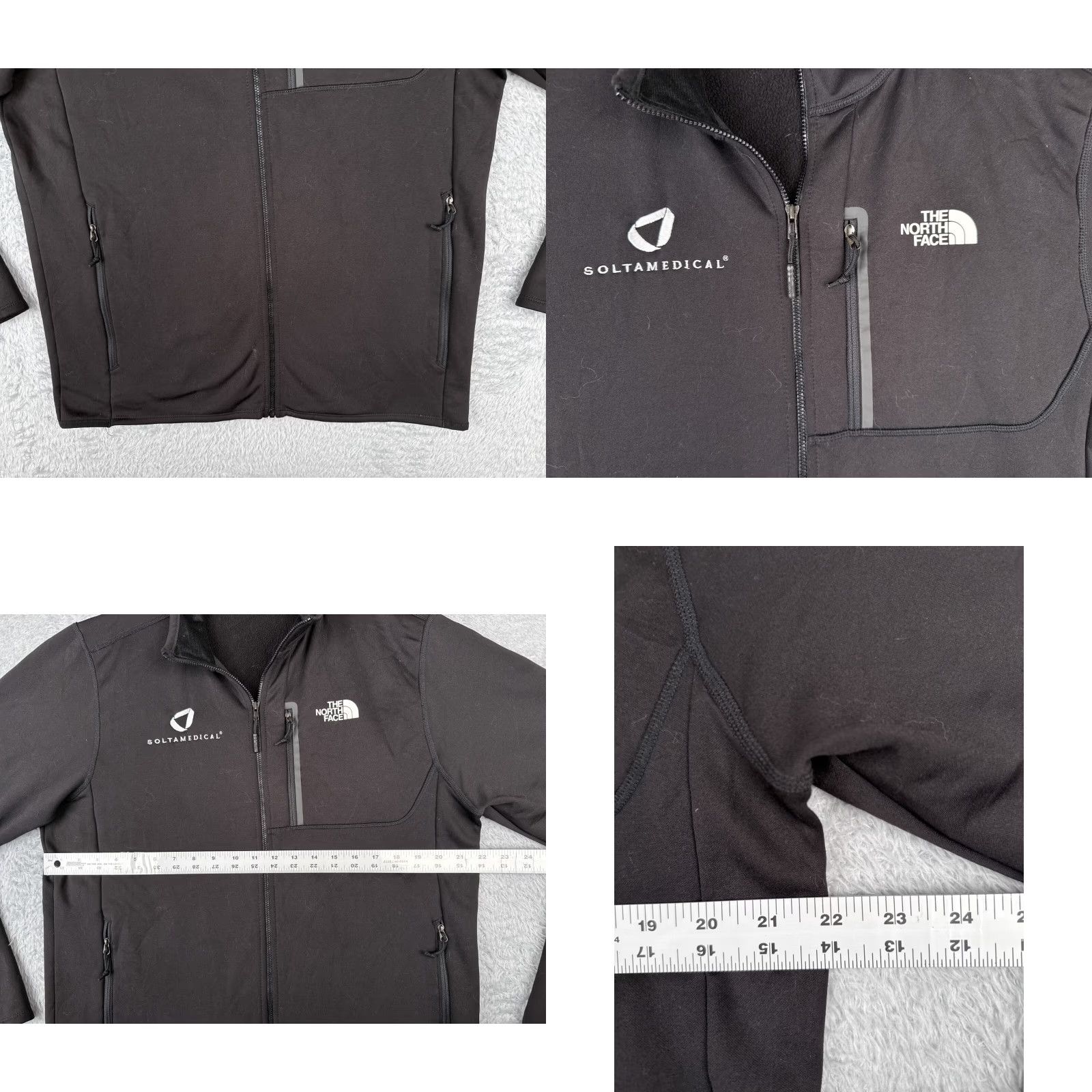 The North Face The North Face Jacket Mens Large Black Softshell Full Zip Mock Neck Pockets Size US L / EU 52-54 / 3 - 8 Thumbnail