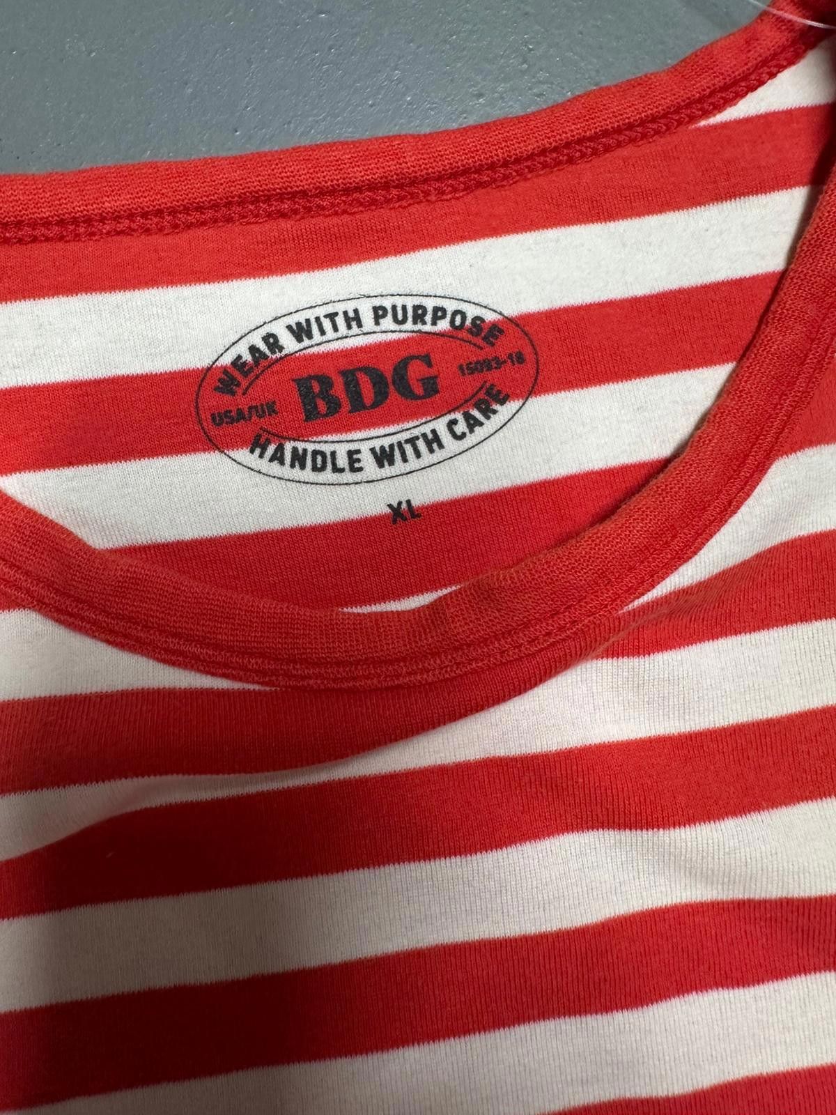 Bdg BDG Red Striped T-Shirt - Comfortable Casual Wear Size XL / US 12-14 / IT 48-50 - 2 Thumbnail