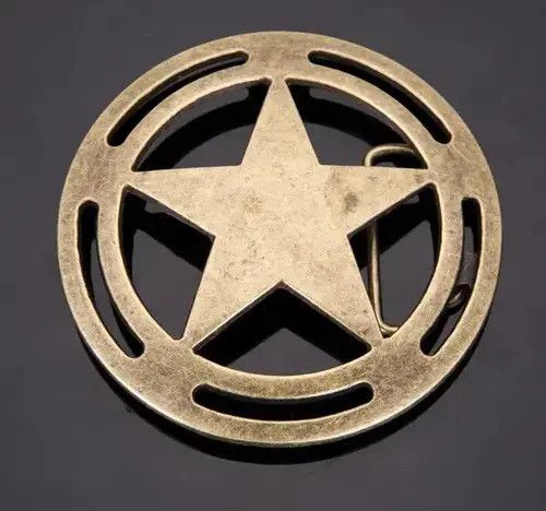 Other Round Star Belt Buckle ( Buckle only ) Size ONE SIZE - 1 Thumbnail