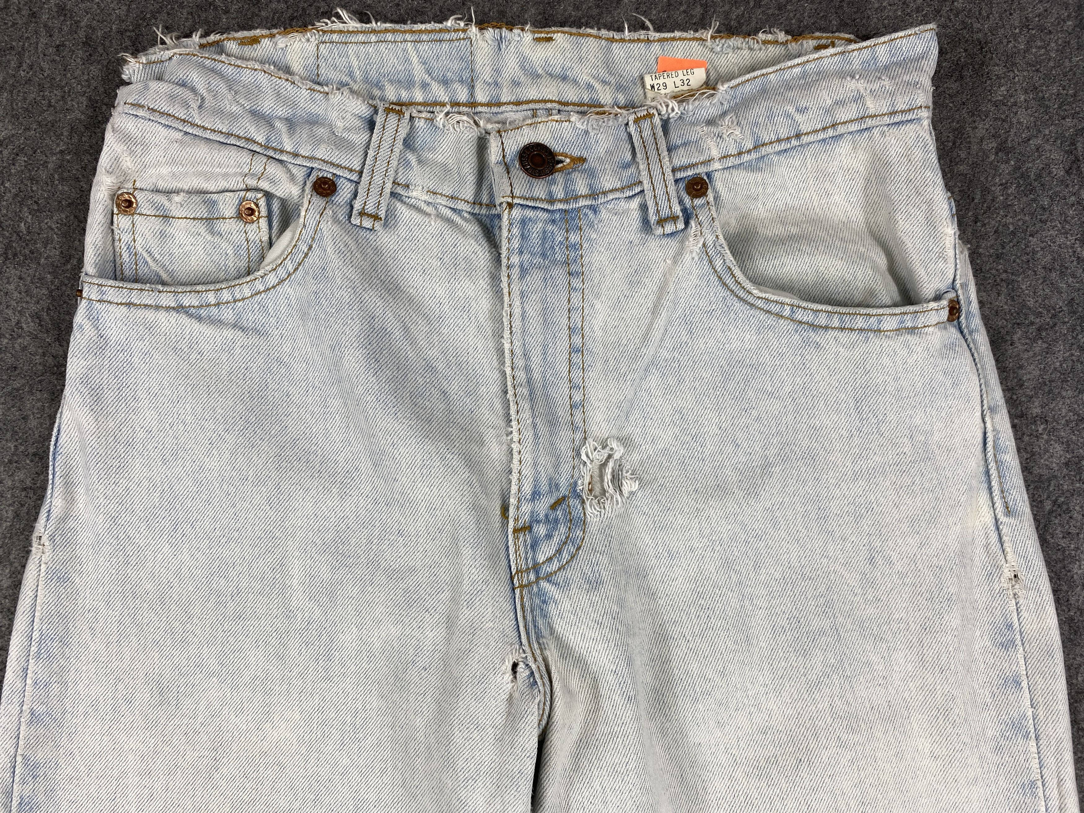 Levi's Light Blue Wash Vintage Levi's 550 USA 28x31.5 Denim -SJ003 Size US 28 / EU 44 - 3 Thumbnail