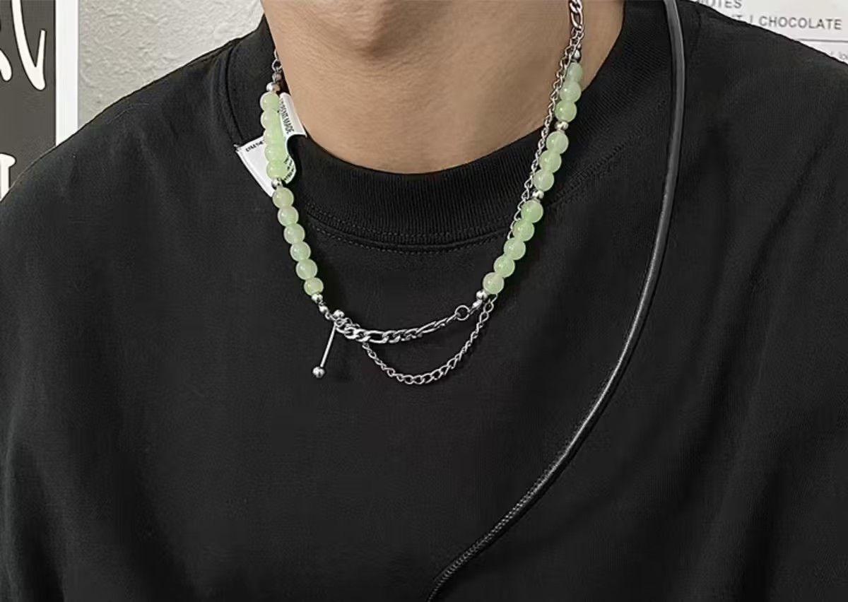 Jewelry × Vintage vintage jade necklace Size ONE SIZE - 1 Thumbnail
