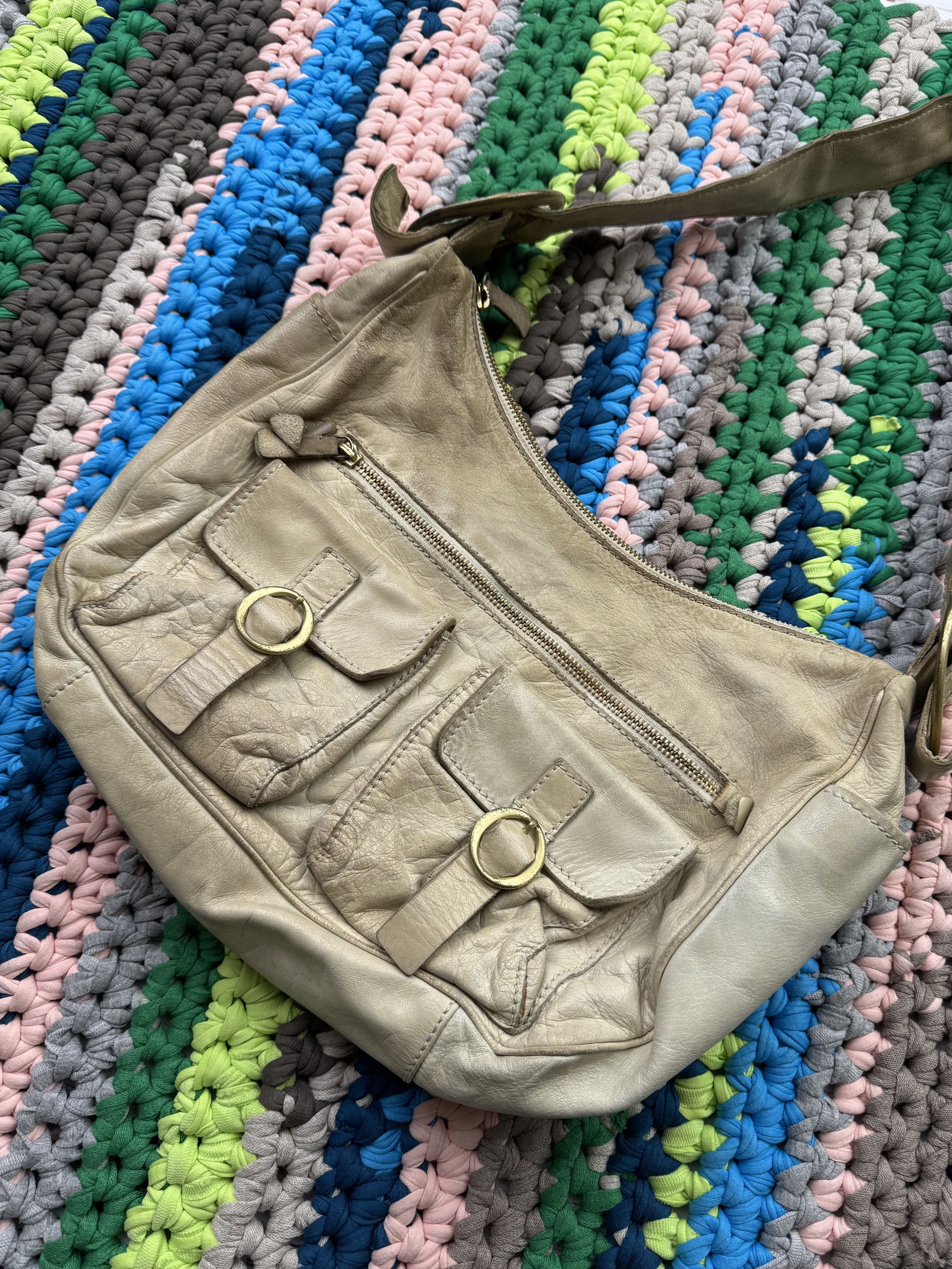 Japanese Brand Vintage Leather Bag With Straps (ET1) Size ONE SIZE - 2 Thumbnail