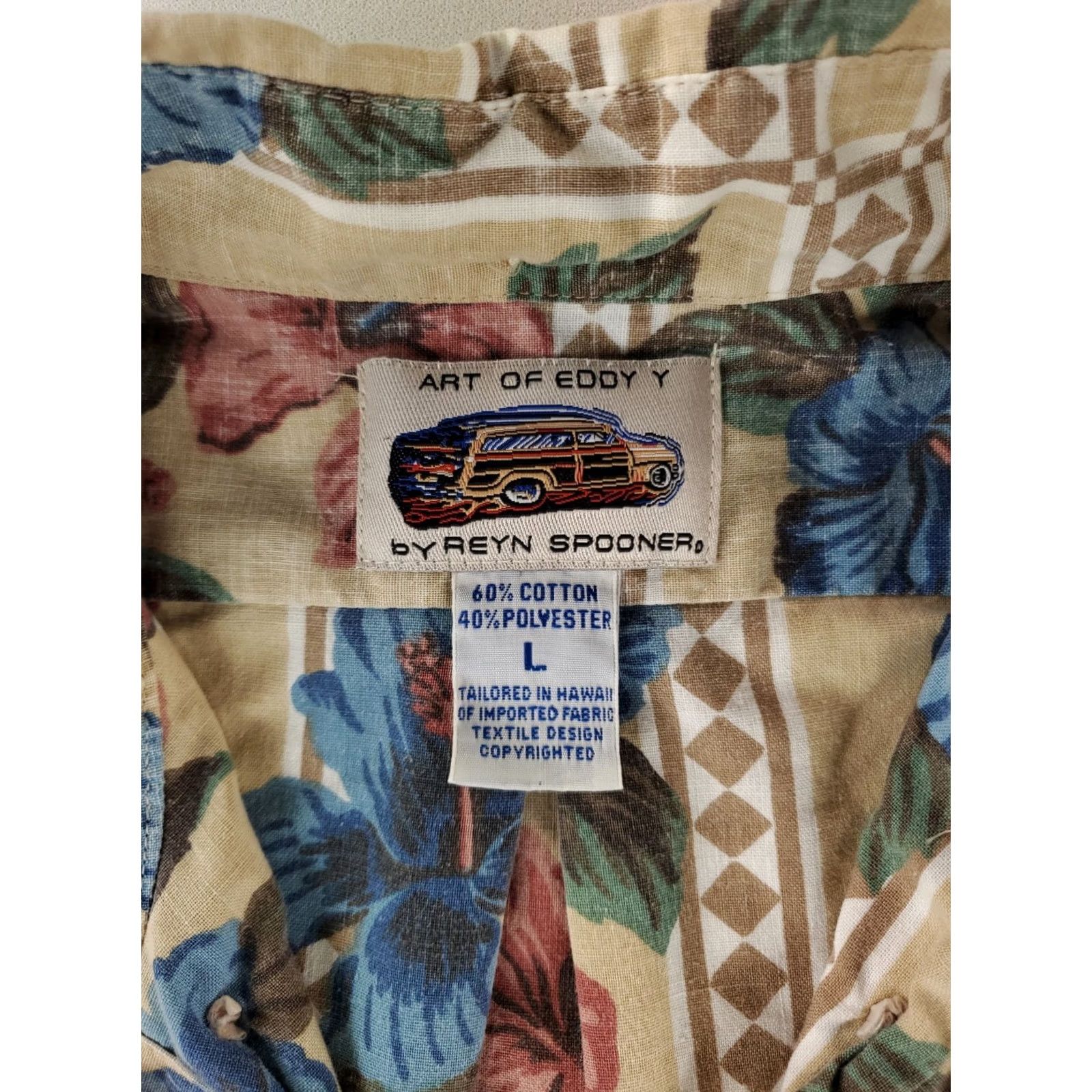 Reyn Spooner Reyn Spooner Shirt Art of Eddy Y Button Down Hawaiian Short Sleeve Mens L Multicolor Shirt Size US L / EU 52-54 / 3 - 2 Thumbnail