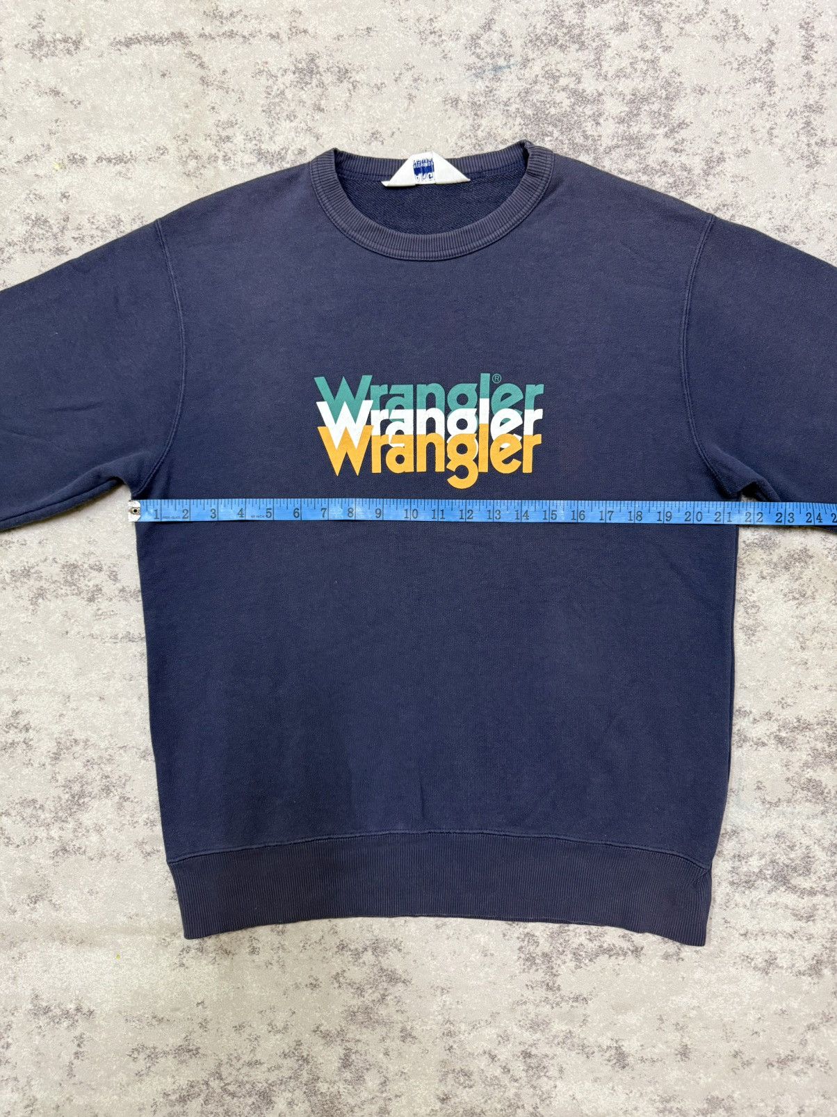Wrangler Sun faded🔥Vintage Wrangler Biglogo Crewneck Sweatshirt Size US M / EU 48-50 / 2 - 14 Thumbnail
