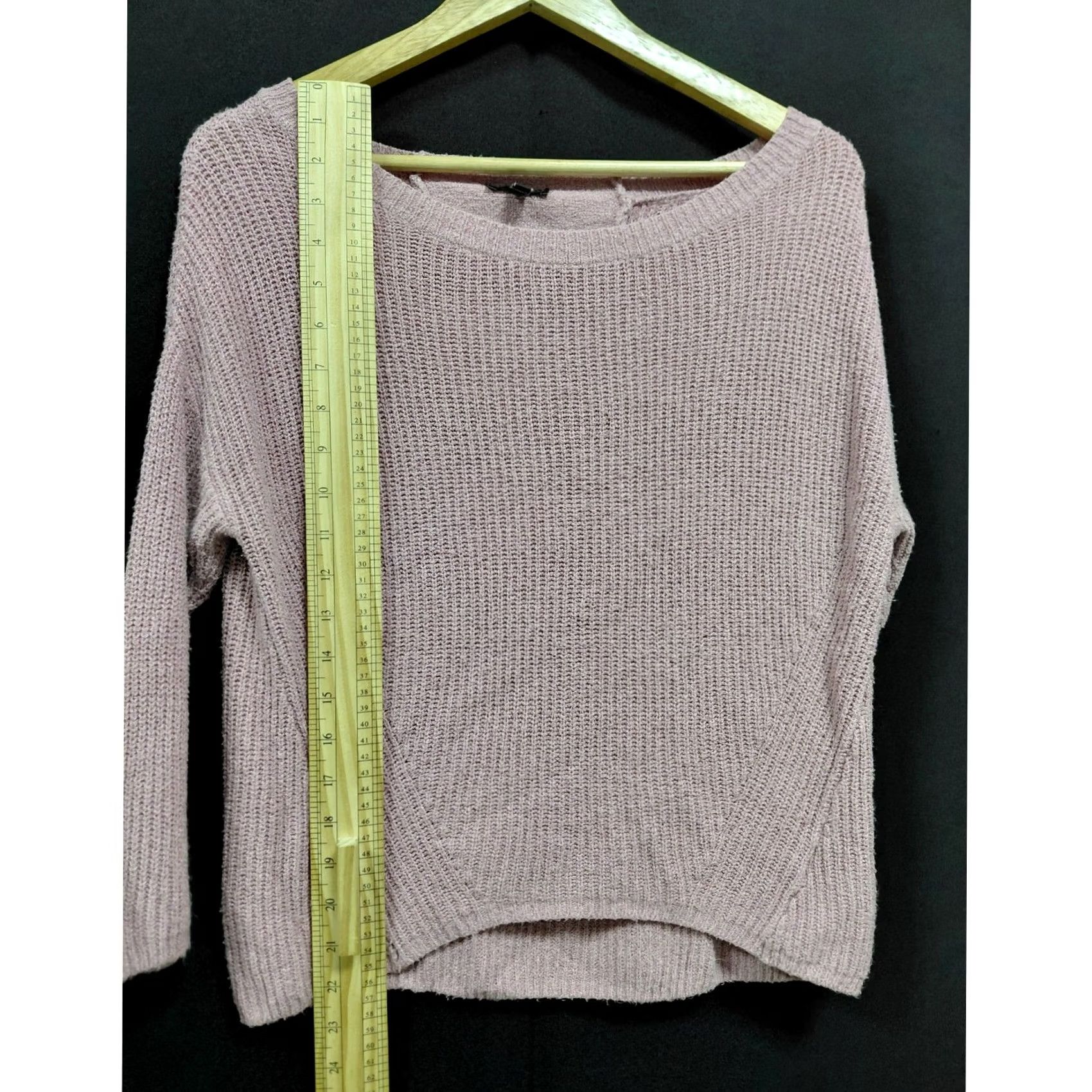 Express EXPRESS Knit Sweater Mauve Solid 3/4 Sleeve Women Size S/P Size S / US 4 / IT 40 - 5 Thumbnail