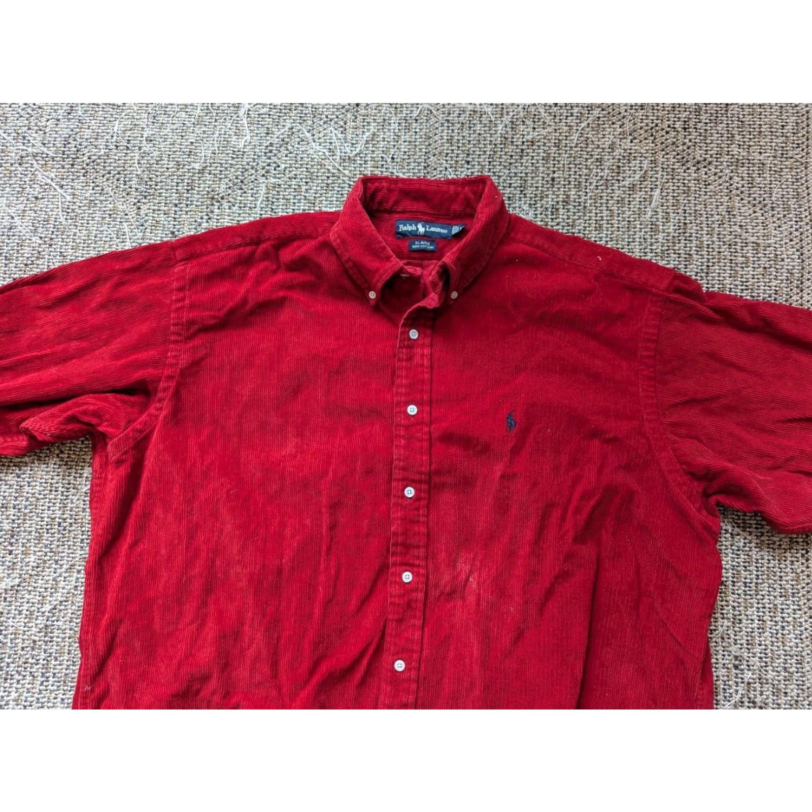 Polo Ralph Lauren VINTAGE POLO by Ralph Lauren Shirt XL Red Corduroy Long Sleeve Mens Size US XL / EU 56 / 4 - 5 Thumbnail