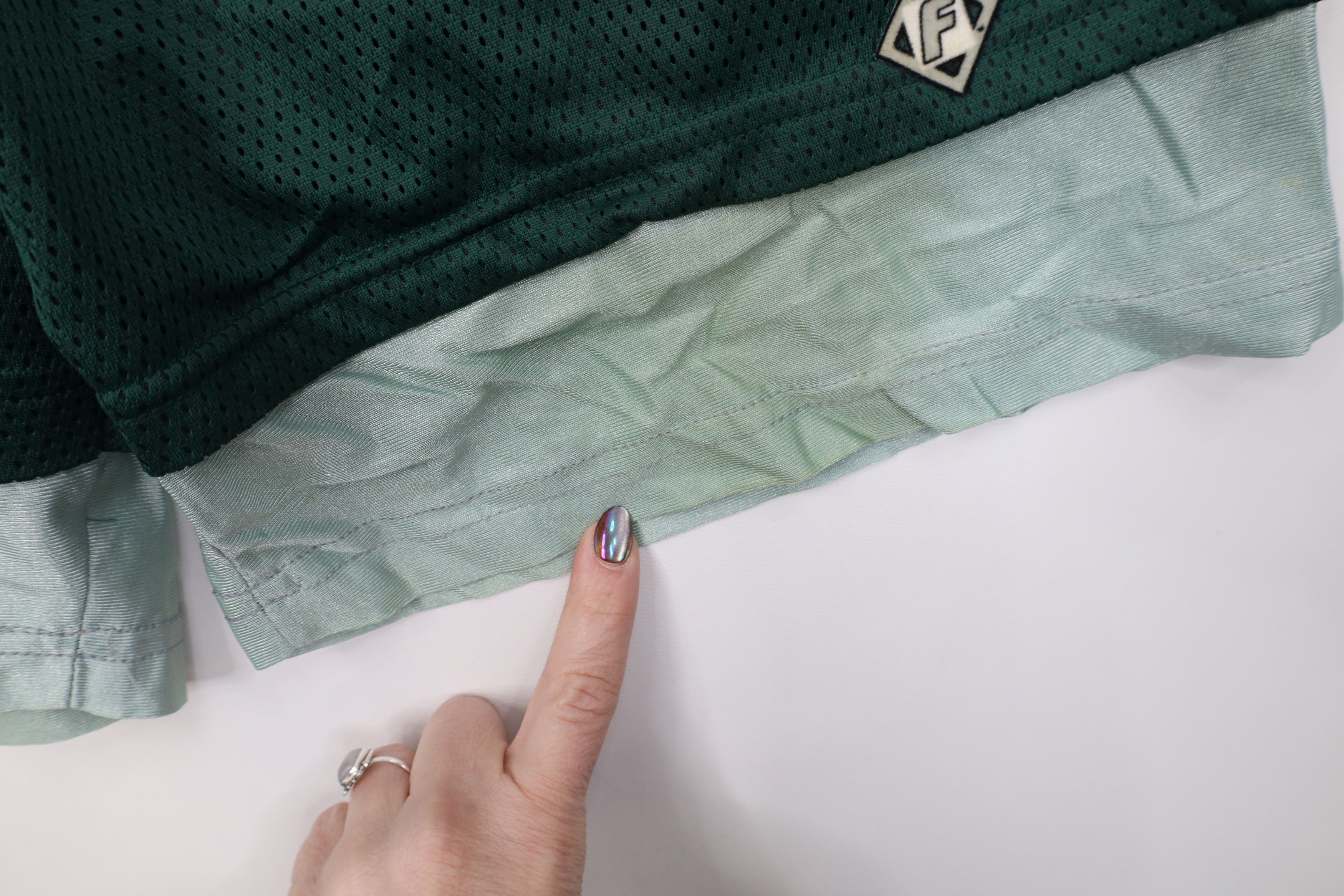 Vintage Vintage 90s Streetwear Layered Above Knee Mesh Shorts Green Size US 32 / EU 48 - 6 Thumbnail