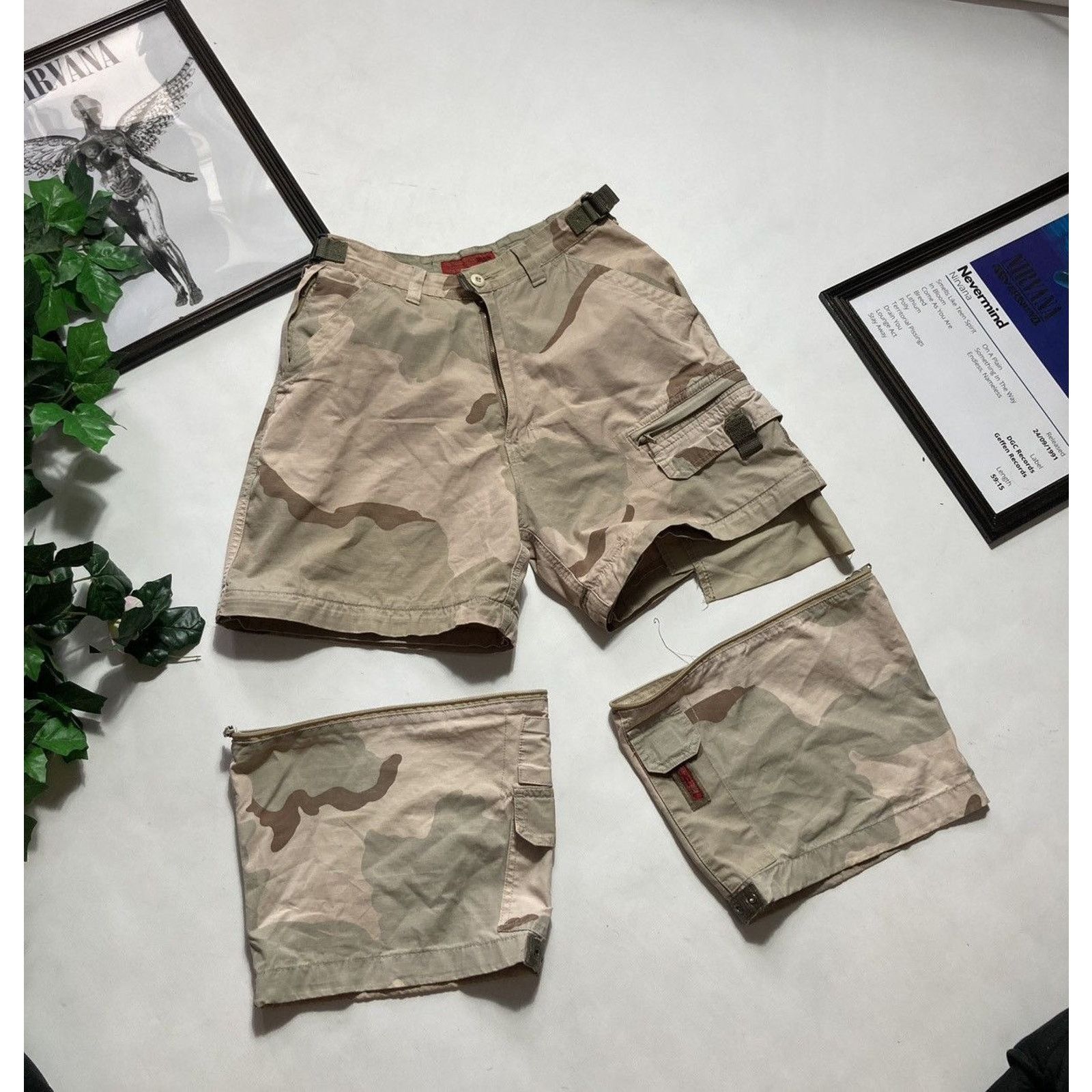 Japanese Brand × Vintage Vintage Camo Military 90s transformer shorts Size US 30 / EU 46 - 9 Thumbnail