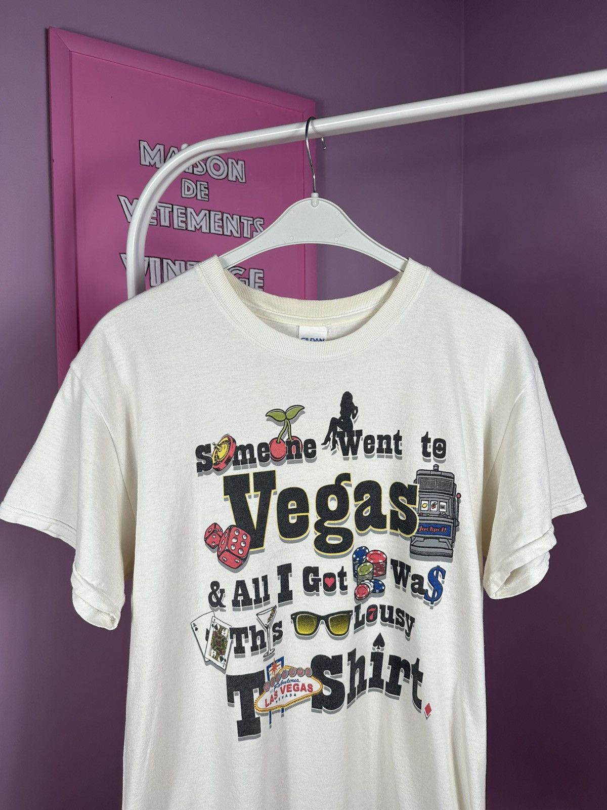 Gildan Las Vegas T Shirt Humor Distressed Vintage Printed Casino Size US M / EU 48-50 / 2 - 3 Thumbnail