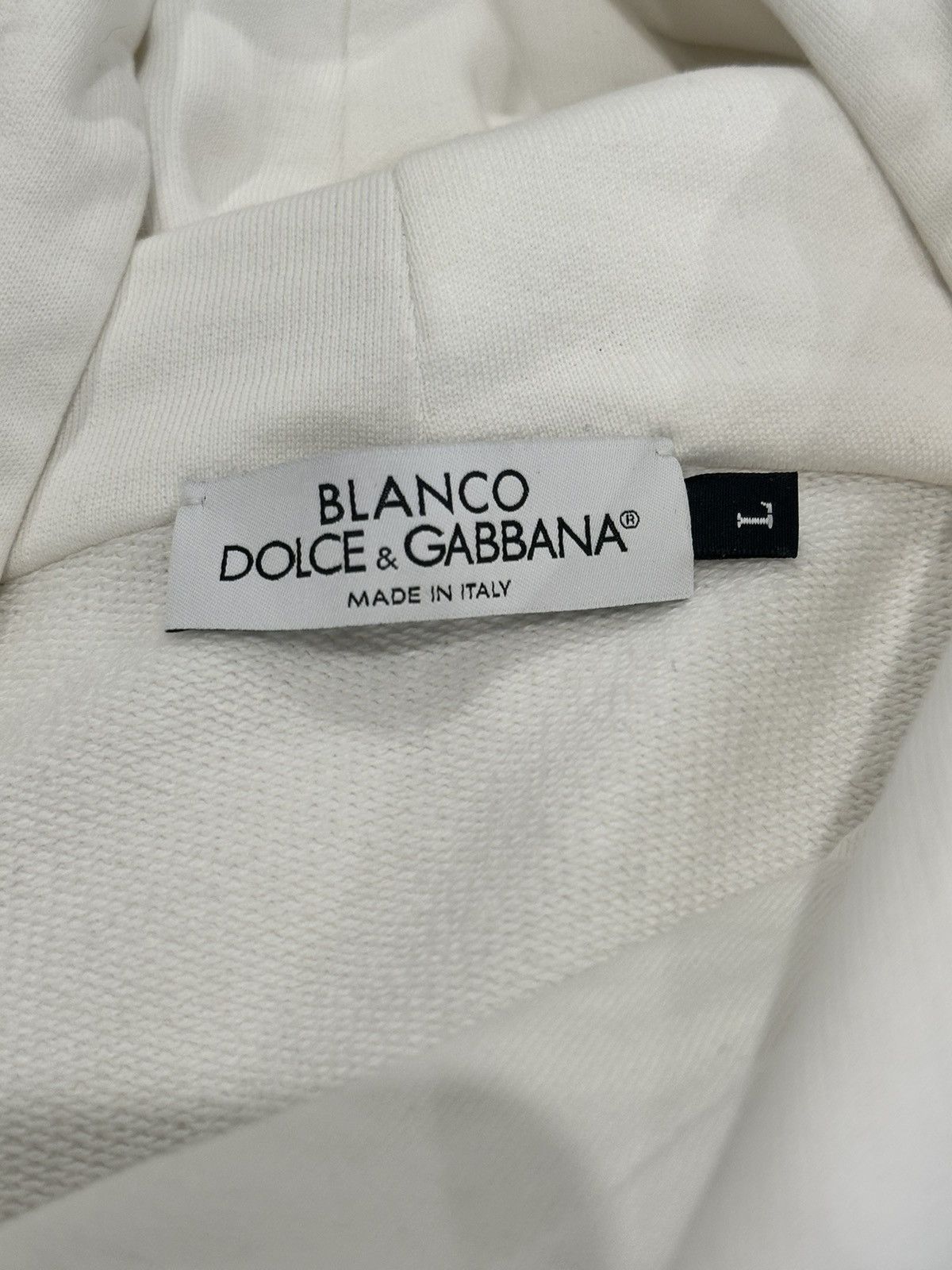 Dolce & Gabbana Dolce & Gabbana Blanco Angel Print Jersey Hoodie Size US L / EU 52-54 / 3 - 6 Thumbnail