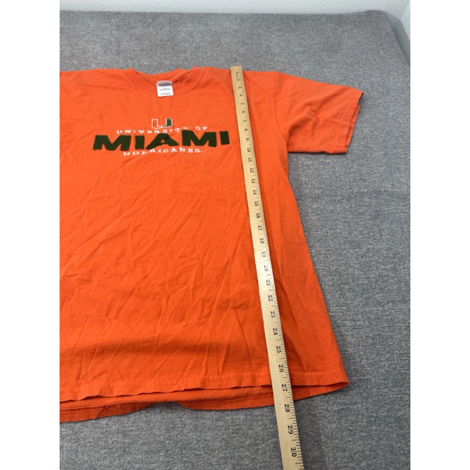 Gildan VINTAGE Gildan Shirt University Miami Hurricanes Orange Adult L Crew Neck Short Sleeve Cotton Mens Size US L / EU 52-54 / 3 - 5 Thumbnail