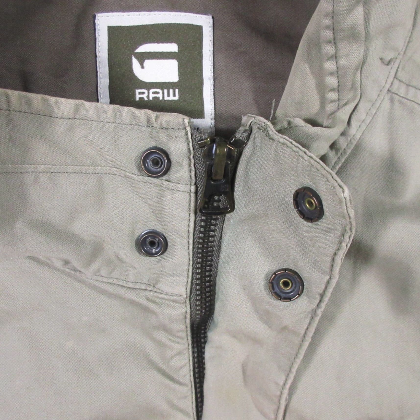 G-Star G-Star Cargo Jacket Womens 2XL Kaki Tan Military Epaulets Canvas Cotton Lightweight All Seasons Short Jacket Womens Size XXL / US 16-18 / IT 52-54 - 7 Thumbnail